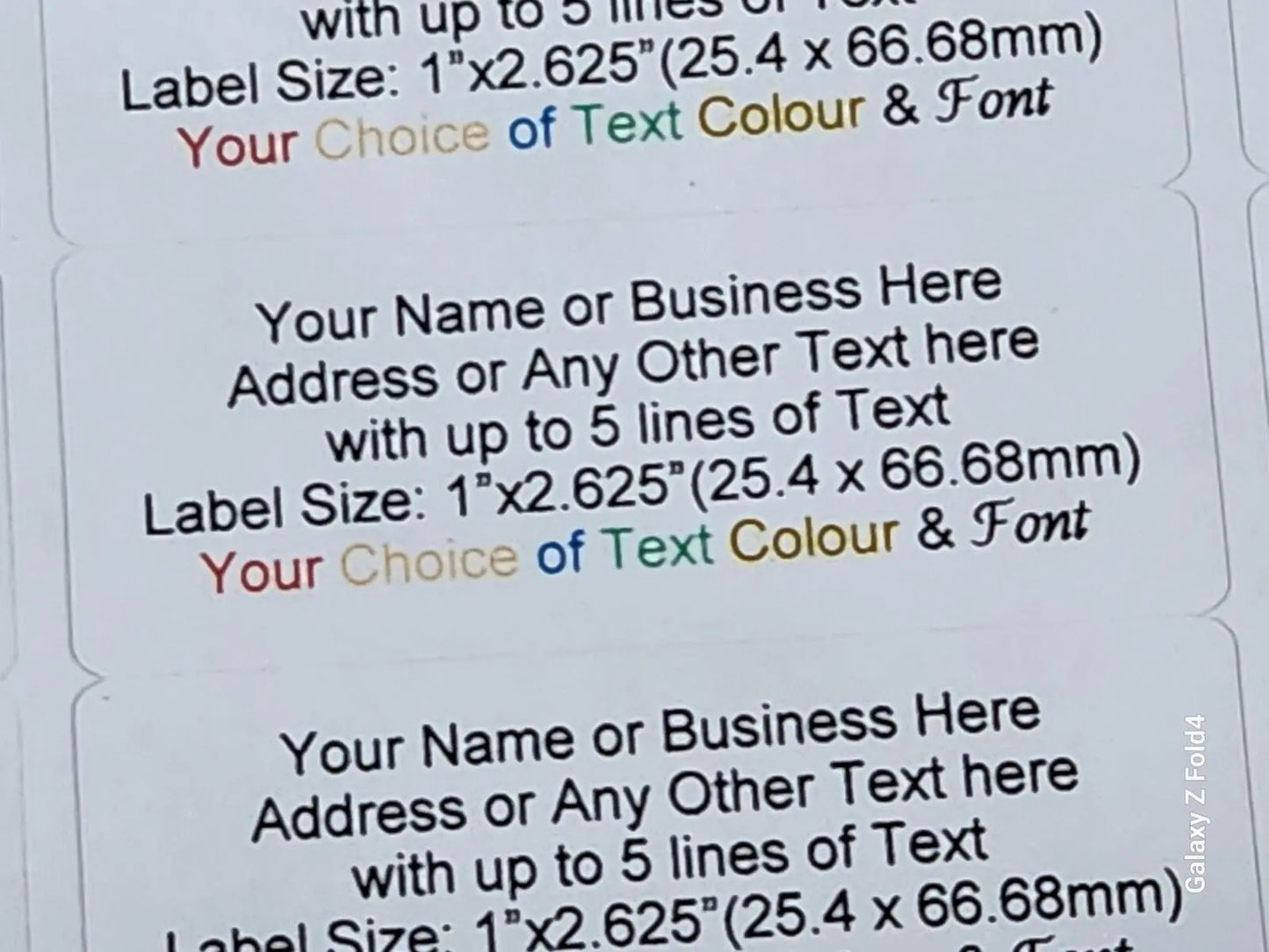 Return address labels personalised self adhesive name sticky stickers 3D Peak Print