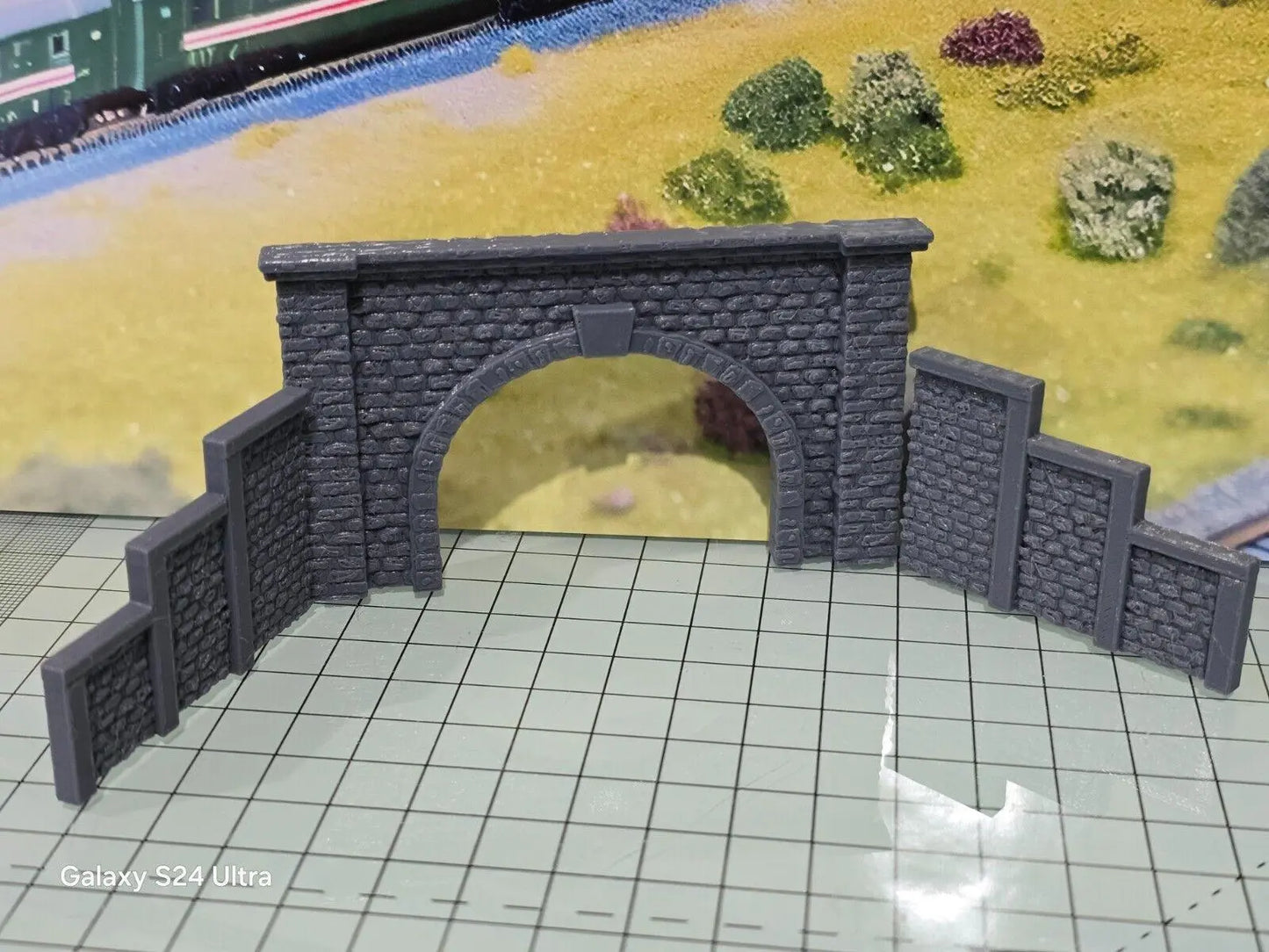 Z Gauge Tunnel Double Track Stone Portal Model Railway Train Layout 1:220 Scale 3D Peak Print