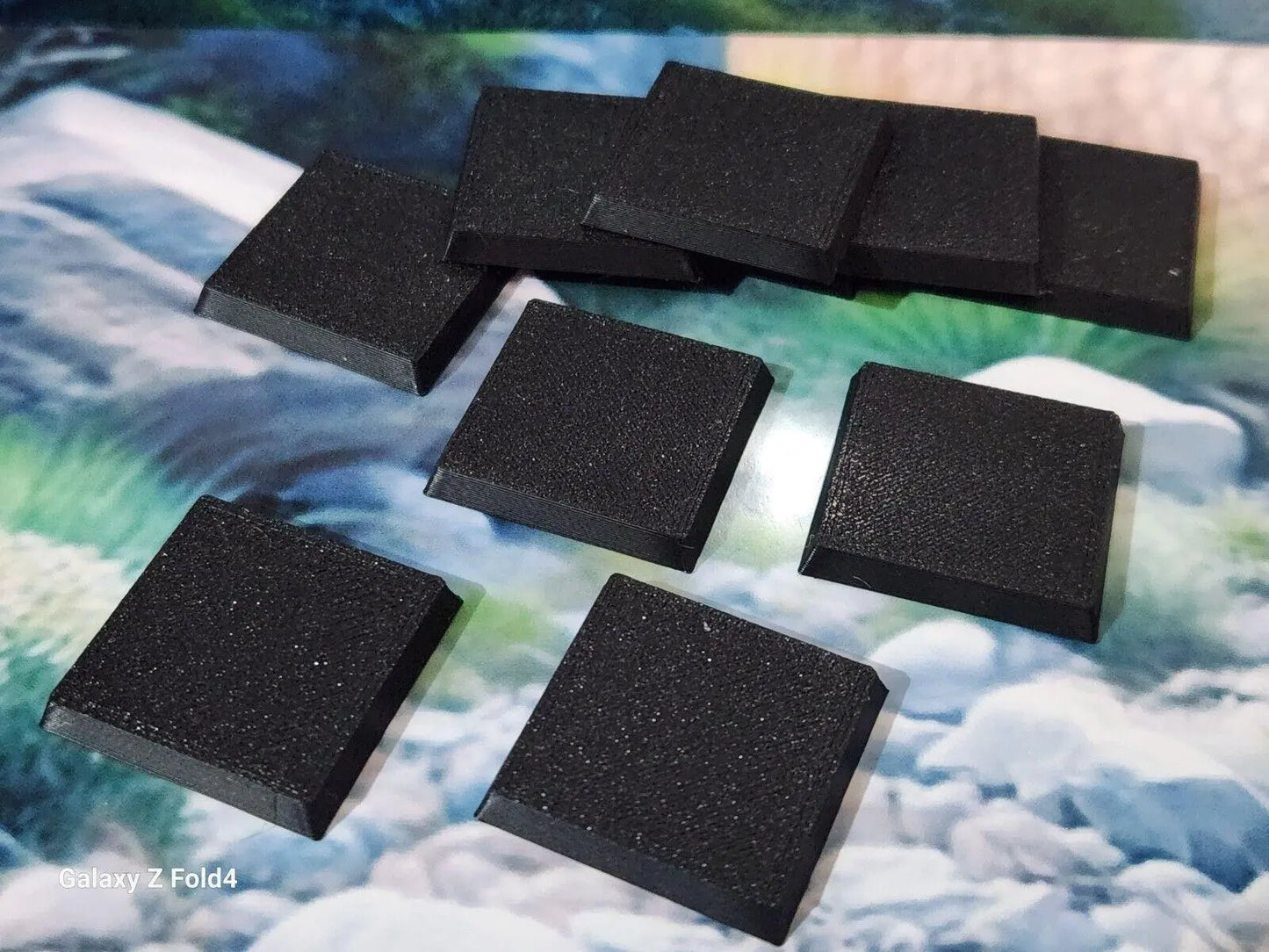 Wargaming bases 40mm square durable plastic for war gaming tabletop games 3D Peak Print