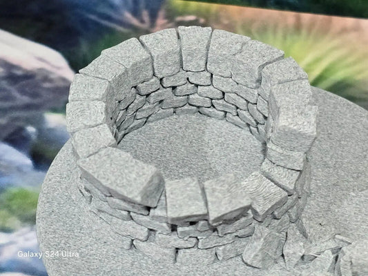 009 00-9 narrow gauge model railway stone well on 58mm base scenery terrain 3D Peak Print