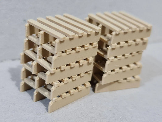 009 00-9 Narrow Gauge Wood Colour Pallets 1:76 Models Train Railway (25 Pack) 3D Peak Print