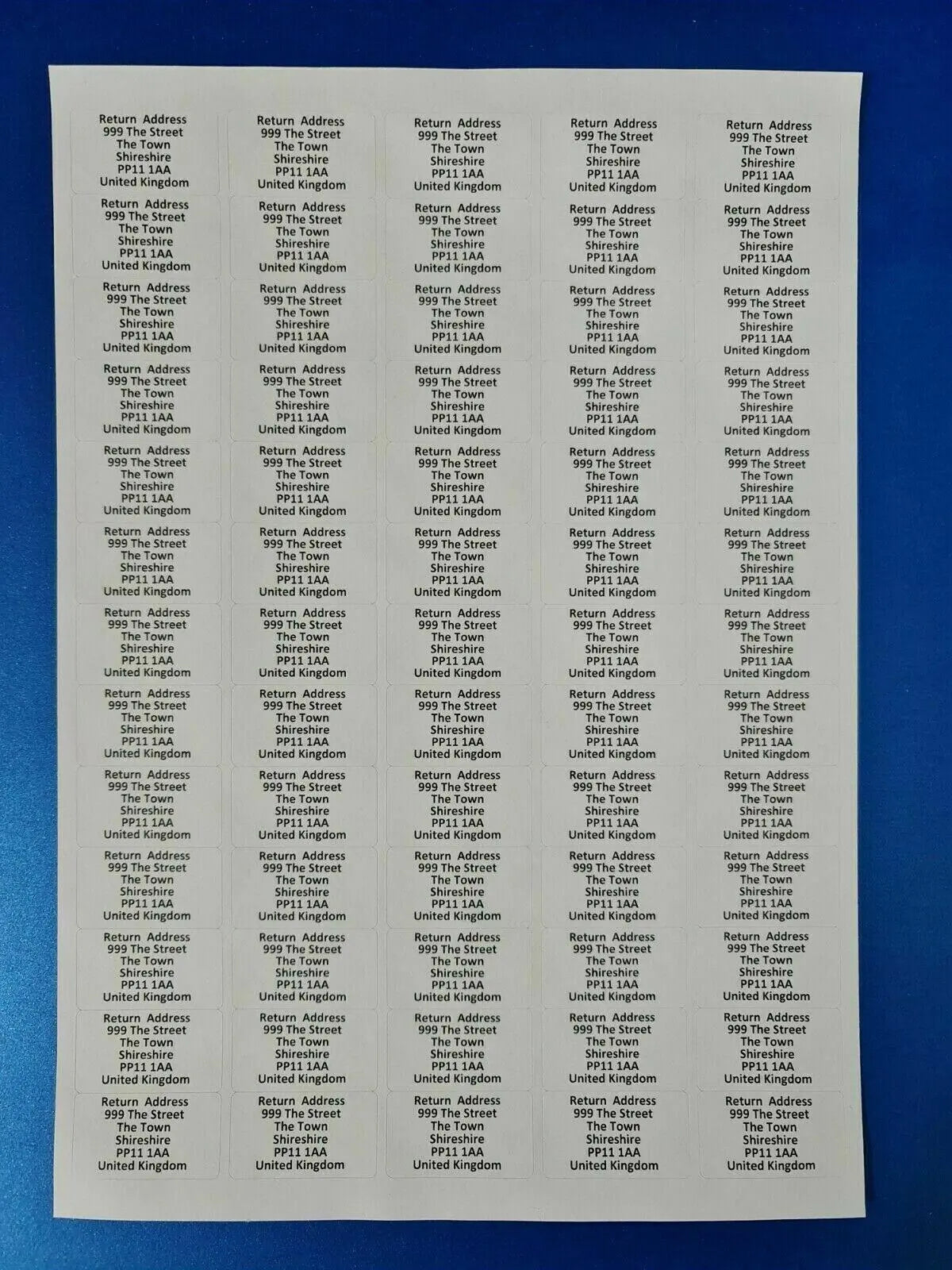 650 Small White Custom Personalised Self Adhesive Return Address Labels 3D Peak Print