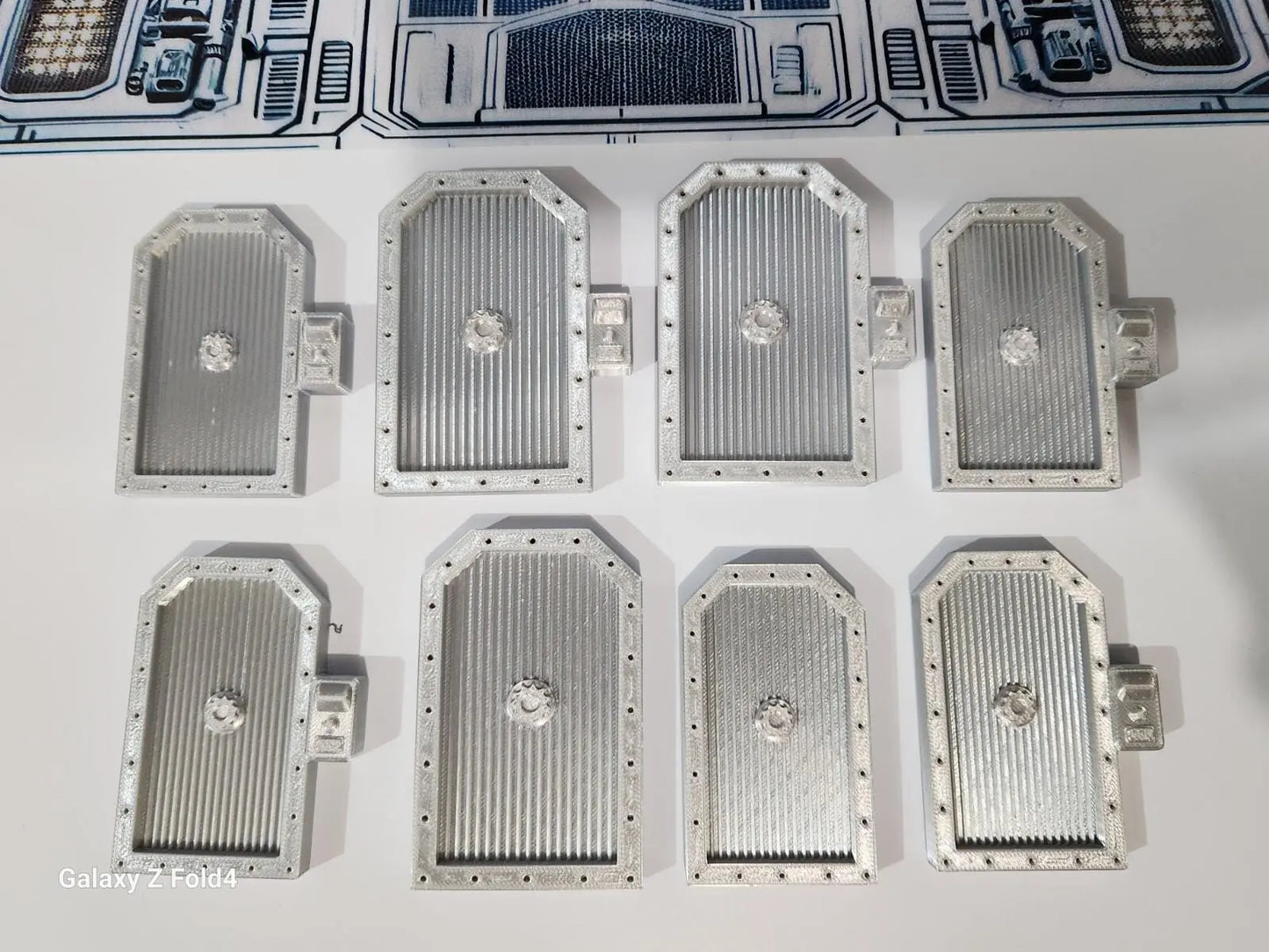 28mm Sci-Fi Greebles Doors Kitbash Set 8 pcs Cyberpunk Control Panels 3D Peak Print