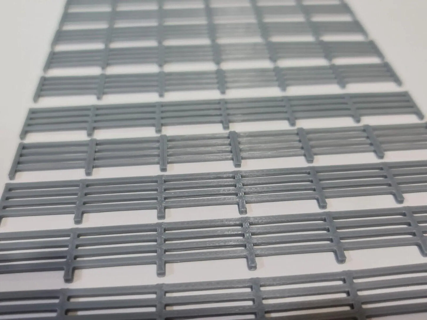 Fencing Railings OO HO New 10 Pack Grey Gauge 1:76 Scale Models Train Railway 3D Peak Print