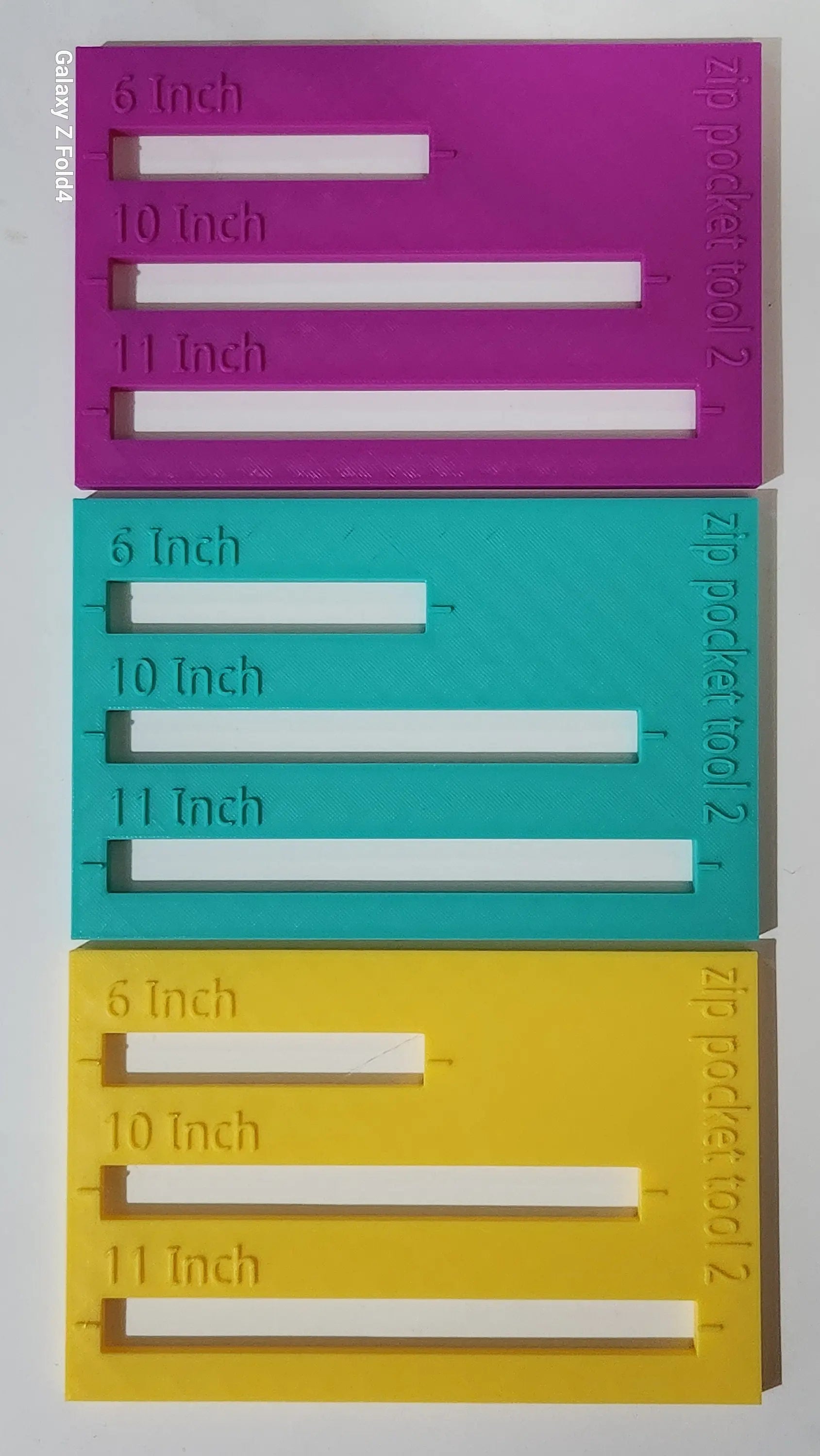 Zip Pocket Tool 2 Make your own Zip Pockets How to sew a zip pocket Zip tool Zip pocket Ruler 3D Peak Print