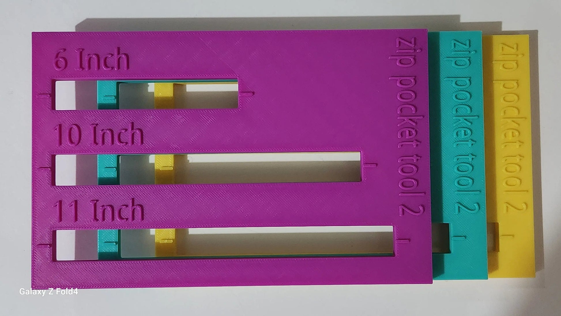 Zip Pocket Tool 2 Make your own Zip Pockets How to sew a zip pocket Zip tool Zip pocket Ruler 3D Peak Print