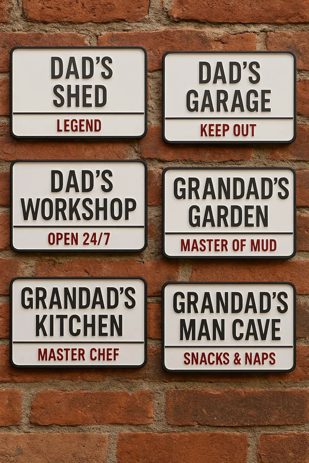 Custom dad or grandad sign – man cave garage shed gift – 3d printed plaque 3D Peak Print
