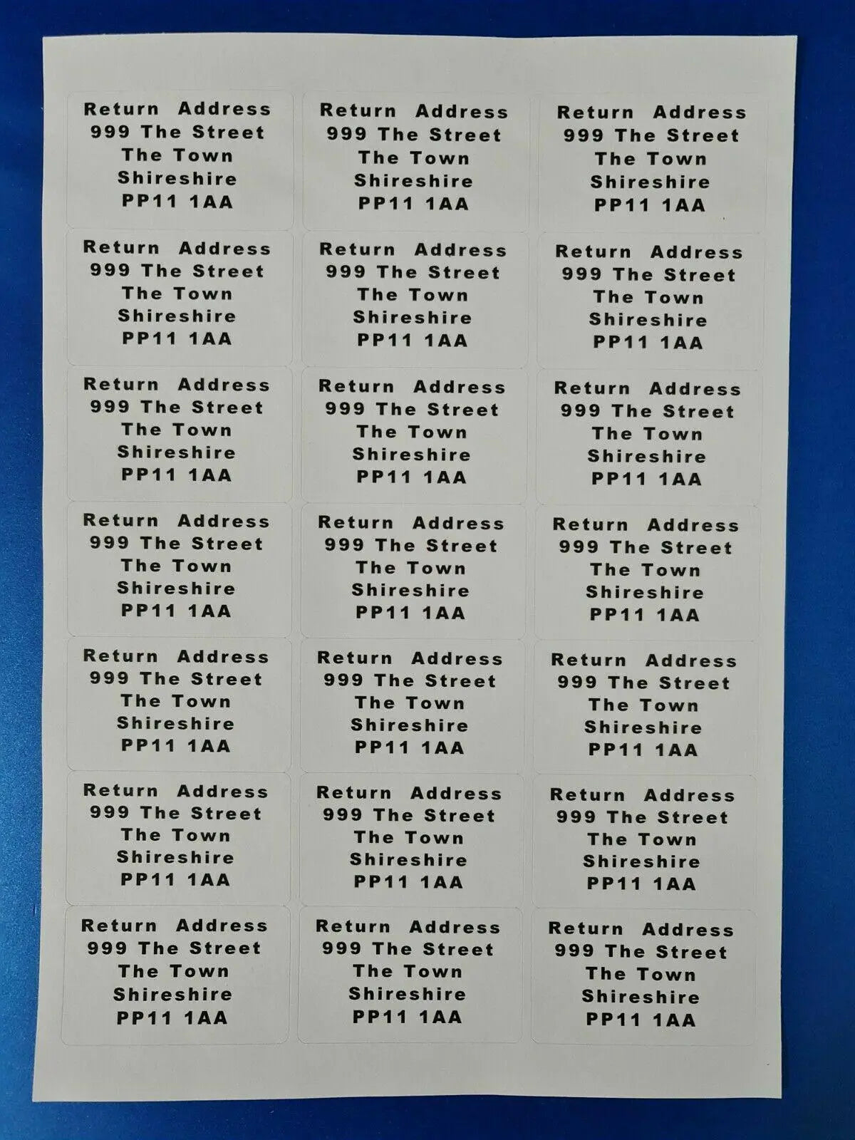 Return address labels personalised self adhesive name sticky stickers 3D Peak Print