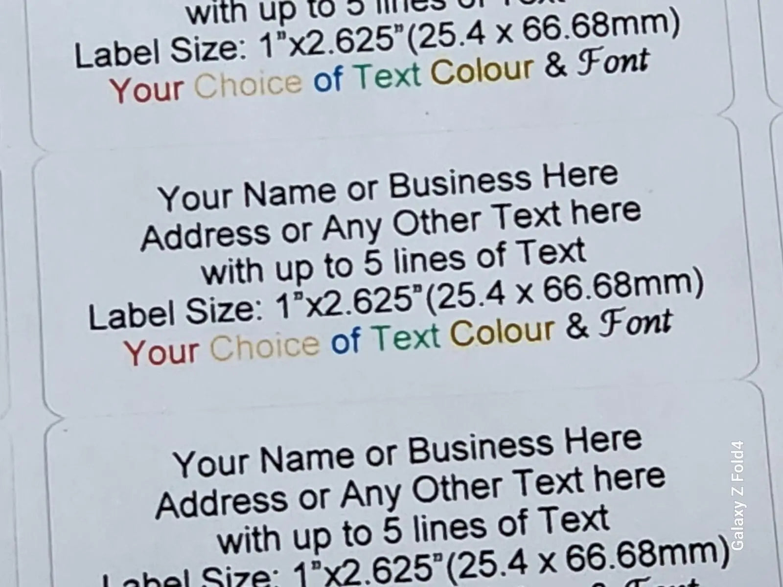 Return address labels personalised self adhesive name sticky stickers 3D Peak Print