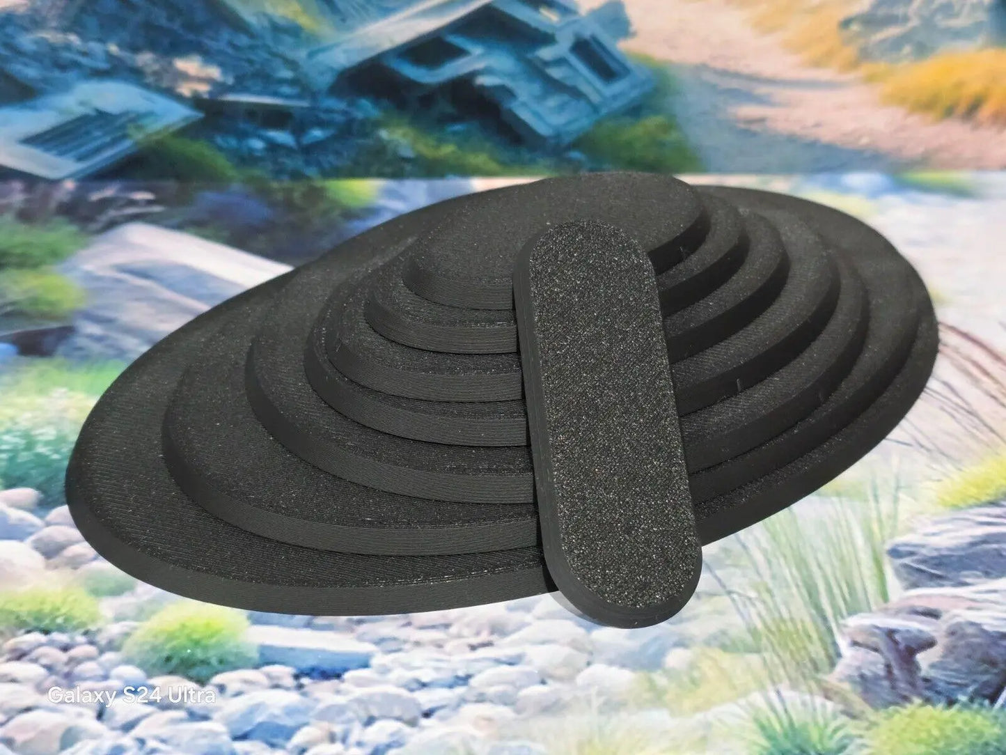 Wargames bases oval plain warhammer wargaming aos pla plastic all sizes 3D Peak Print