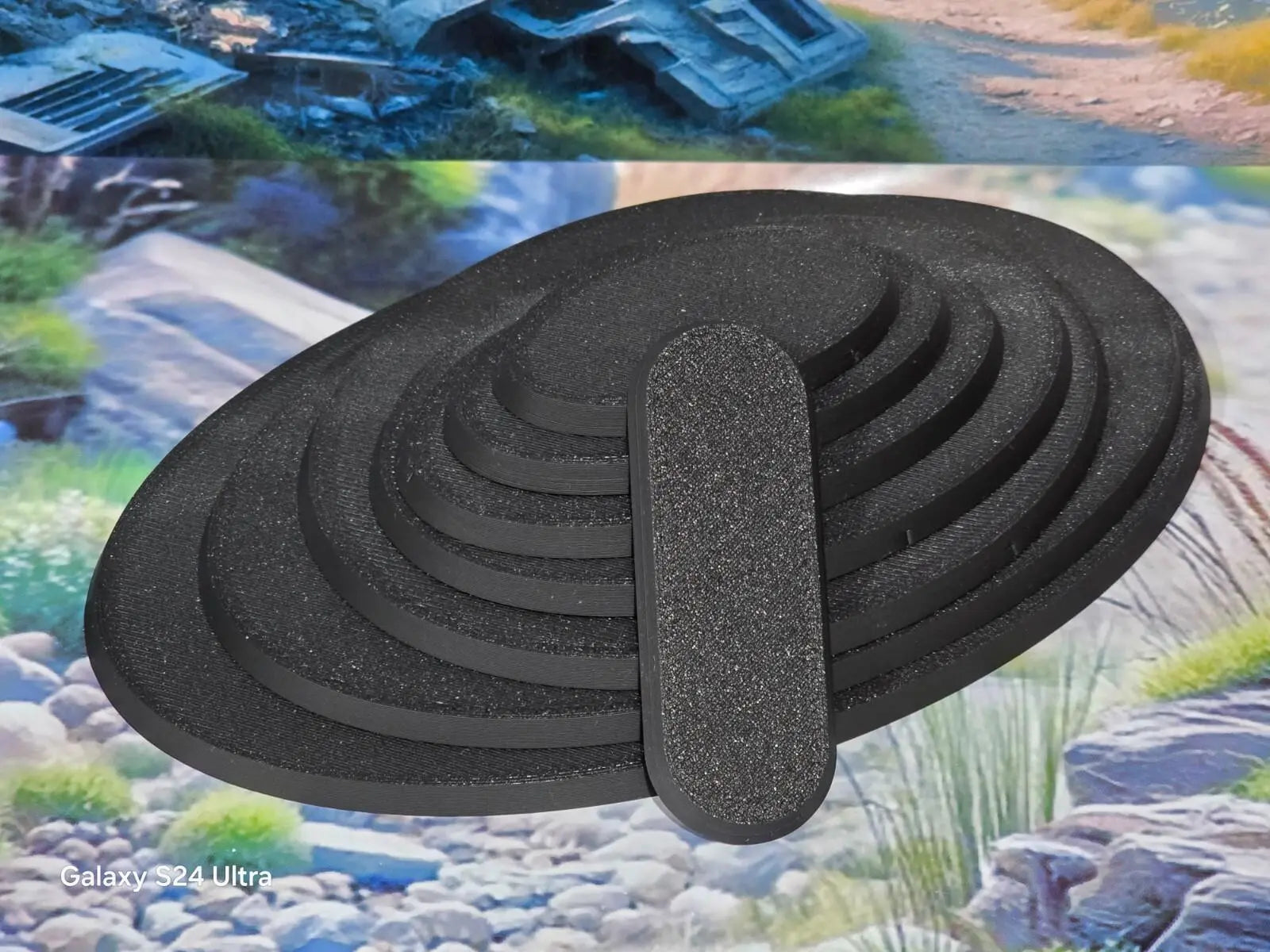 Wargames bases oval plain warhammer wargaming aos pla plastic all sizes 3D Peak Print