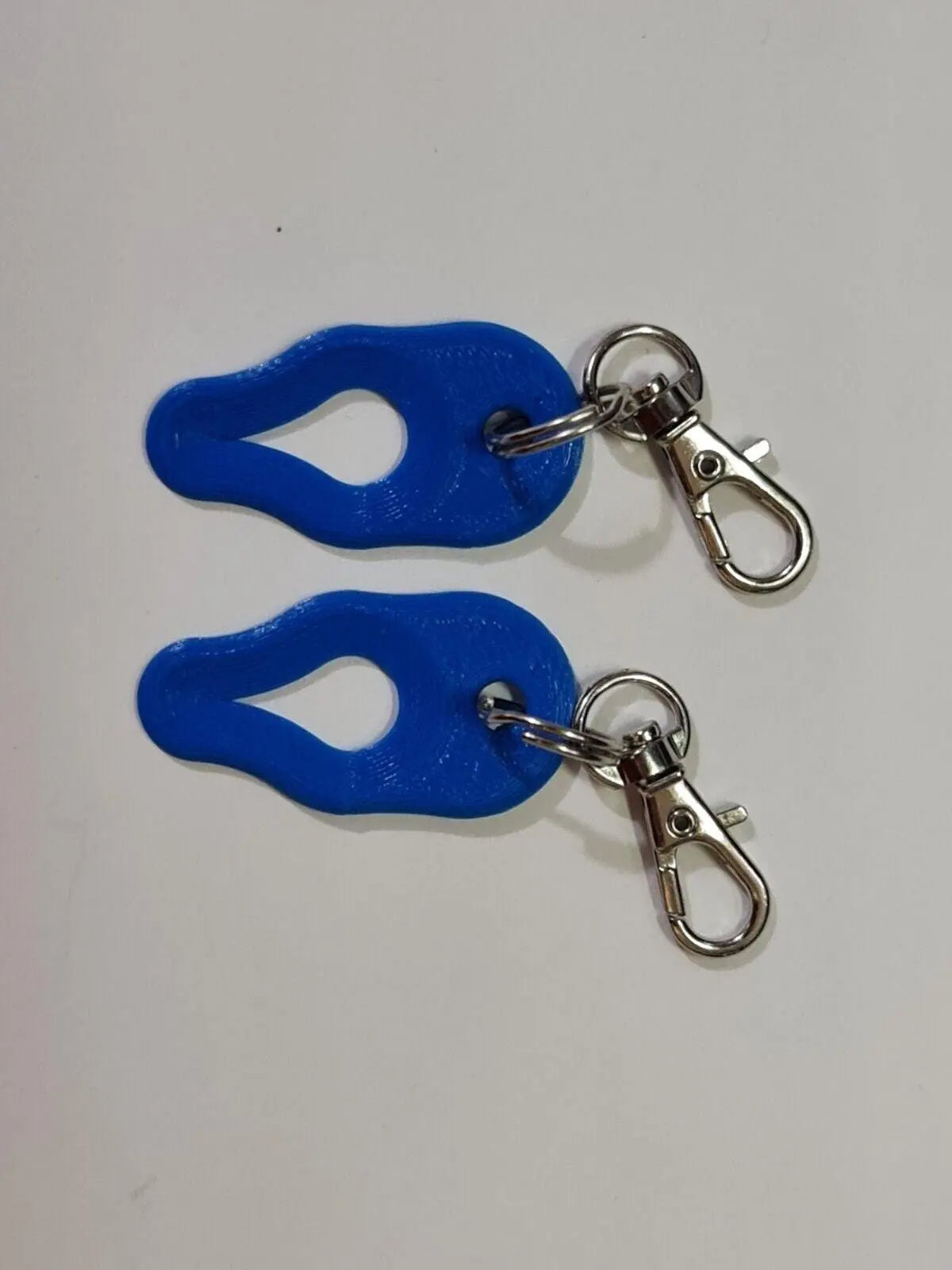 2 x Key Ring Tick Removal Tools Blue PLA Plastic Biodegradable, dog cat horse 3D Peak Print