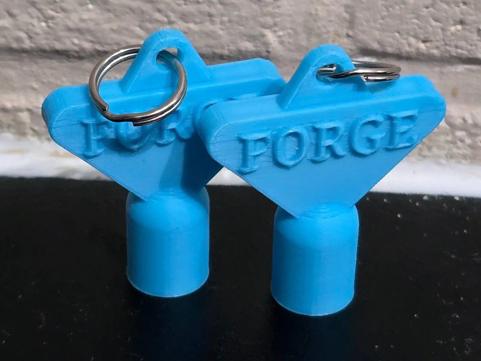 2 x Gas Electric Meter Box Utility Triangle Key Cupboard Sky Blue PLA Plastic 3D Peak Print