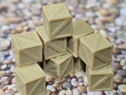 Wooden Crates 3ft New Z Gauge 1:220 10 Pack  Model Train Railway Station Freight 3D Peak Print