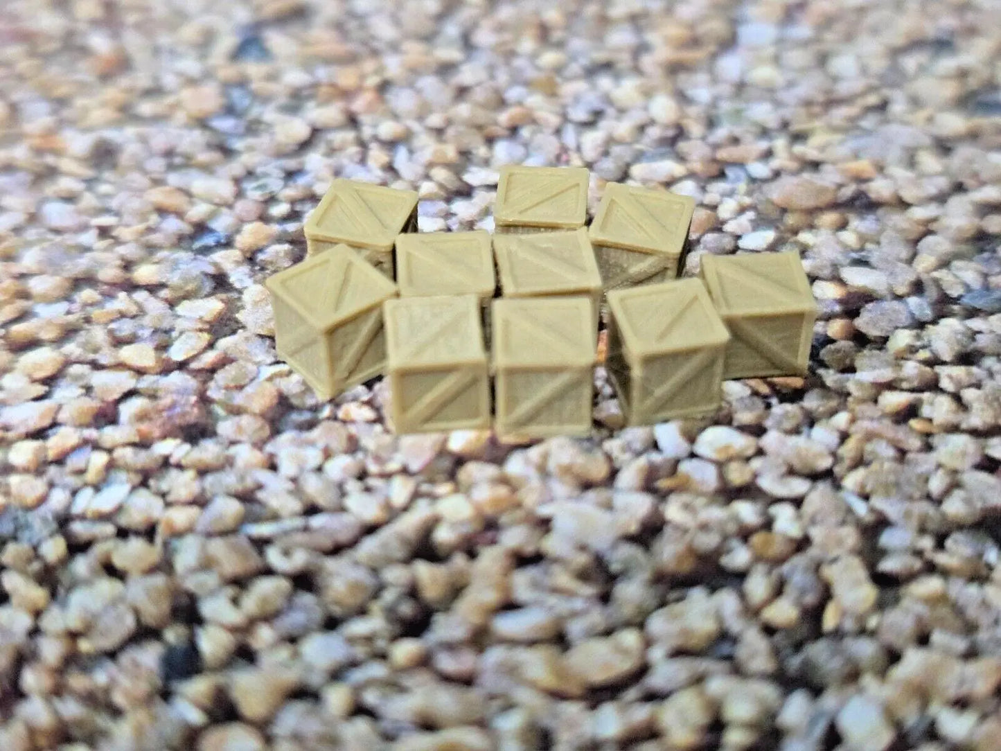 Wooden Crates 3ft New Z Gauge 1:220 10 Pack  Model Train Railway Station Freight 3D Peak Print