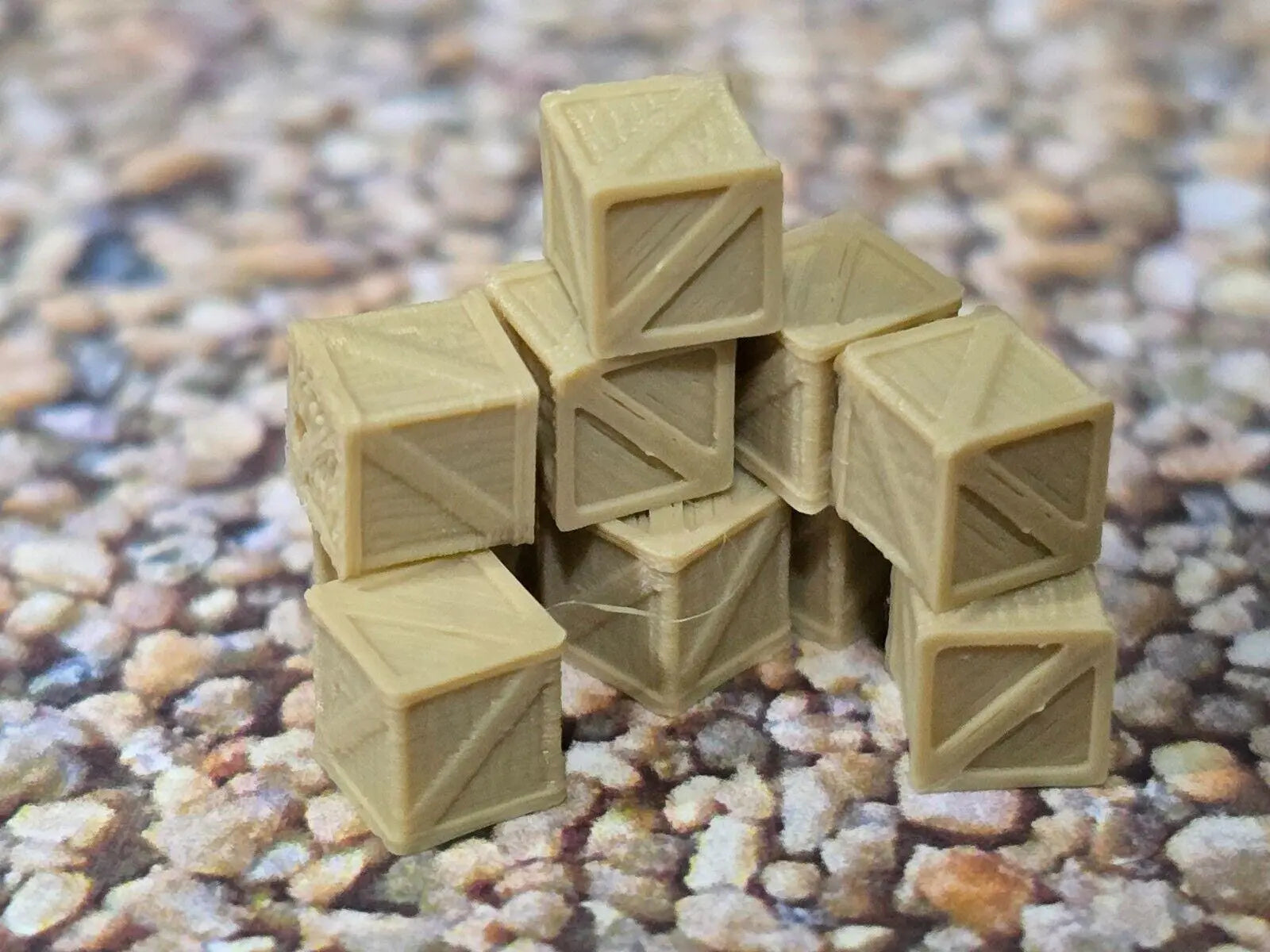 Wooden Crates 3ft New Z Gauge 1:220 10 Pack  Model Train Railway Station Freight 3D Peak Print