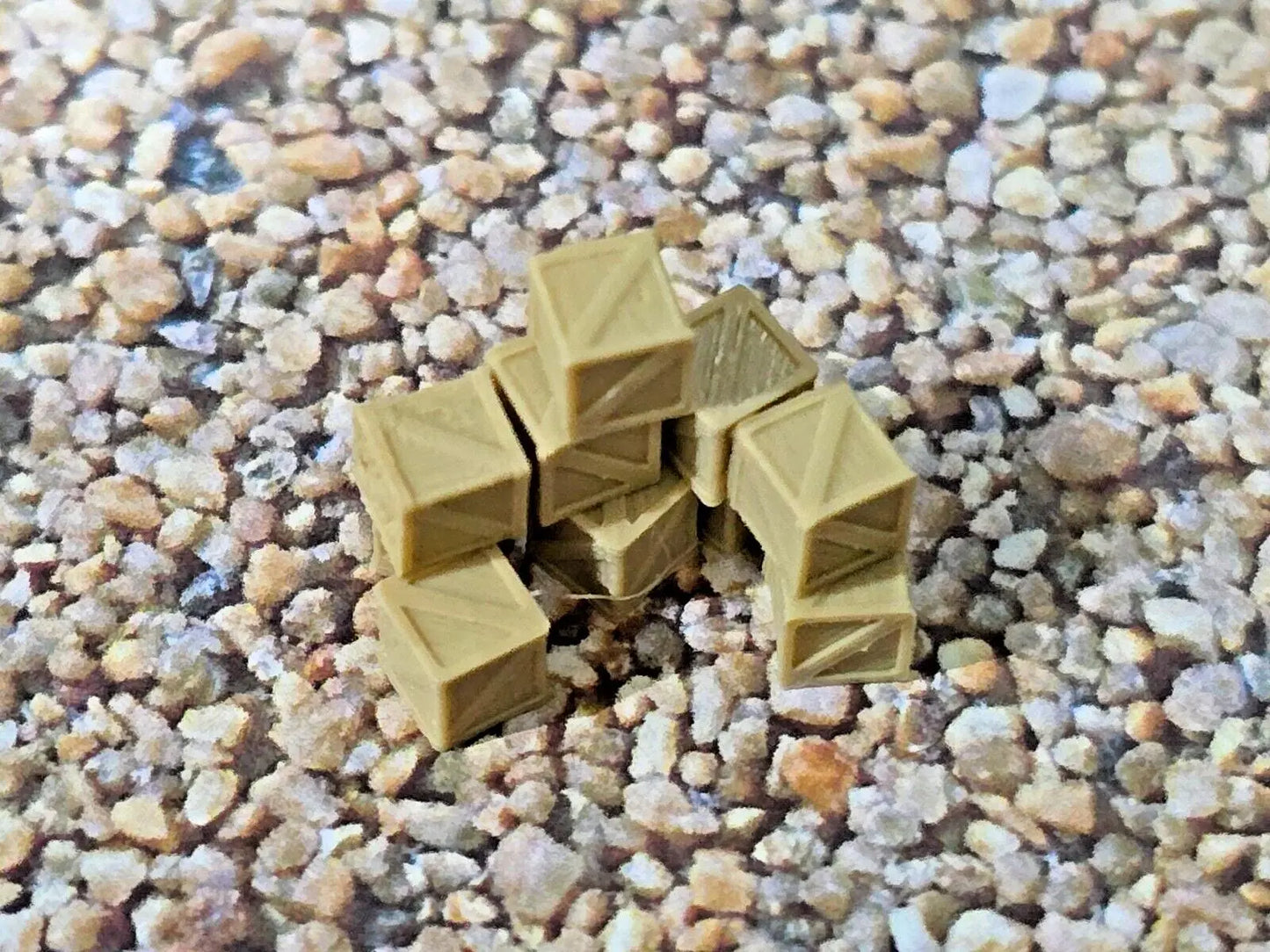 Wooden Crates 3ft New Z Gauge 1:220 10 Pack  Model Train Railway Station Freight 3D Peak Print