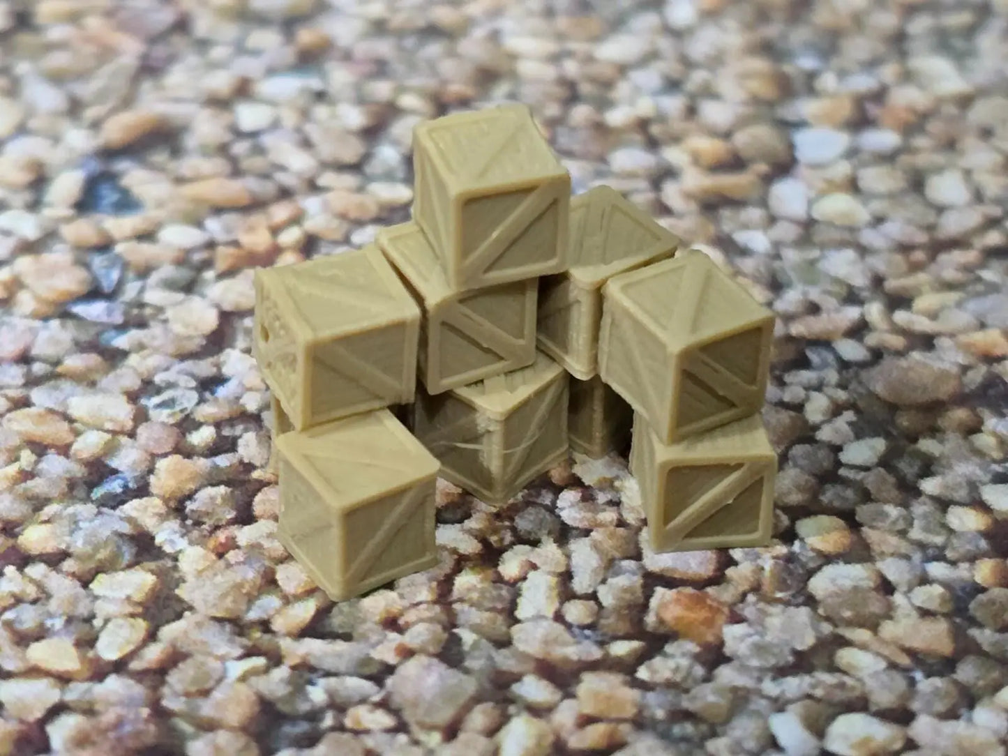 Wooden Crates 3ft New Z Gauge 1:220 10 Pack  Model Train Railway Station Freight 3D Peak Print