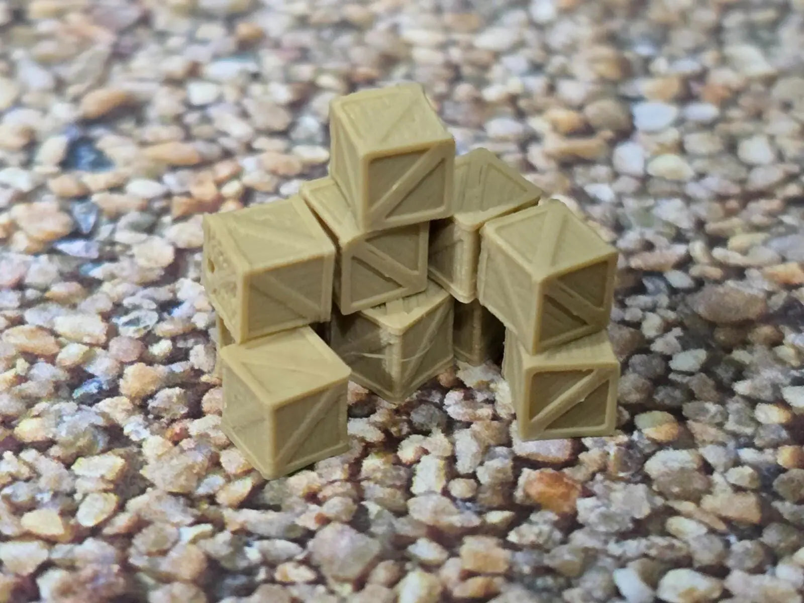 Wooden Crates 3ft New Z Gauge 1:220 10 Pack  Model Train Railway Station Freight 3D Peak Print