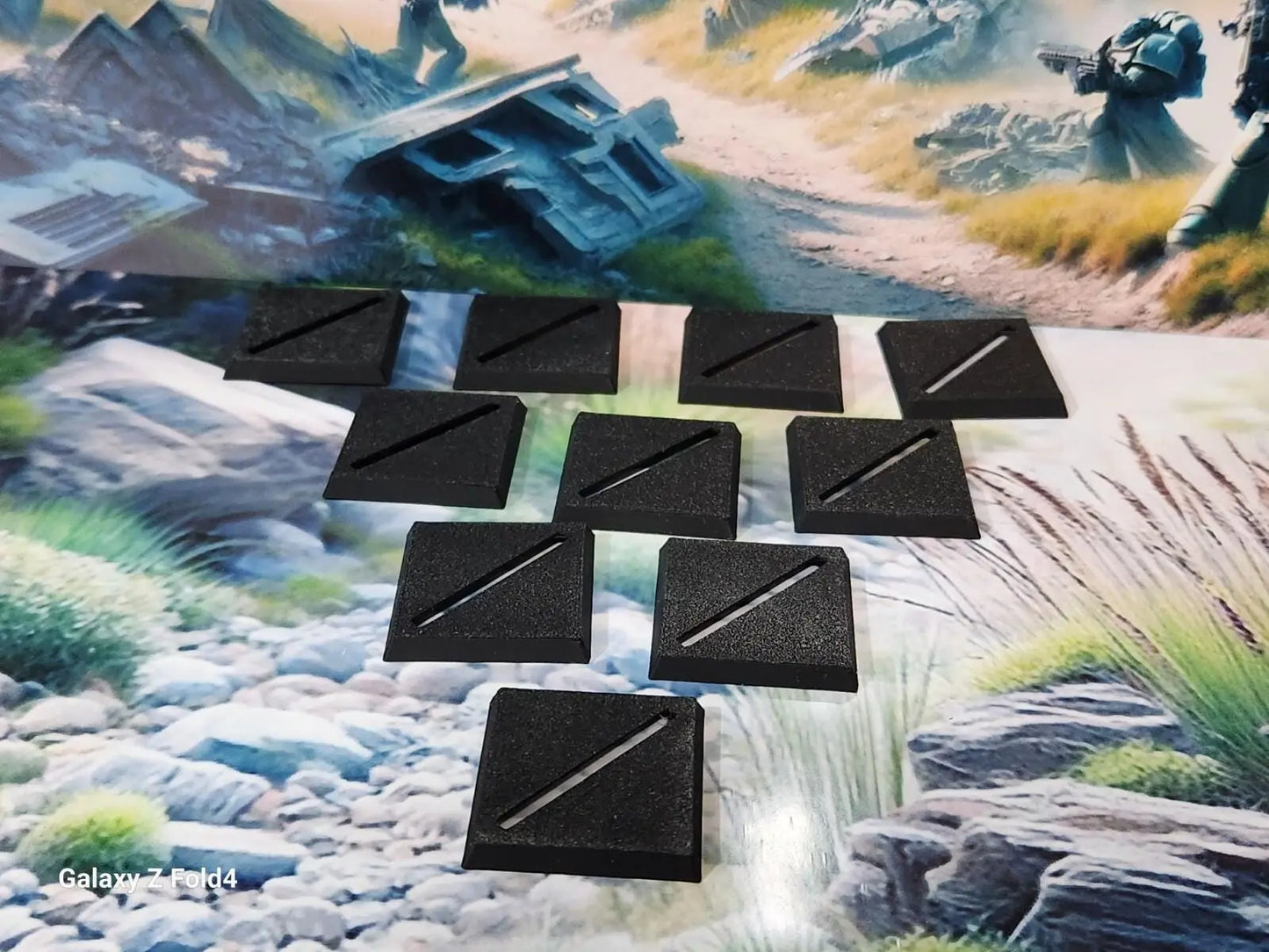 Wargaming Bases 30mm Square Slotted PLA Plastic for War Gaming Tabletop Games 3D Peak Print