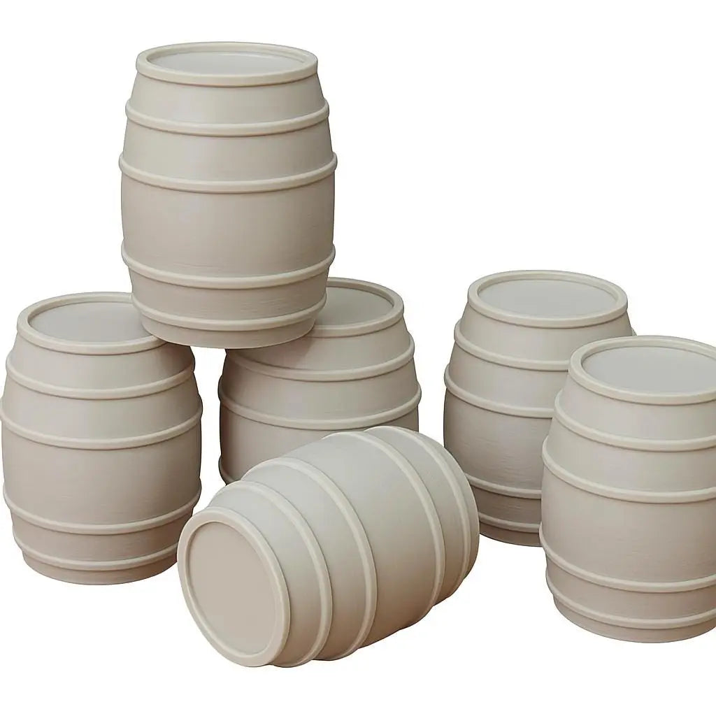 Whiskey barrels 1:12 scale model diorama accessory garage display 3D Peak Print