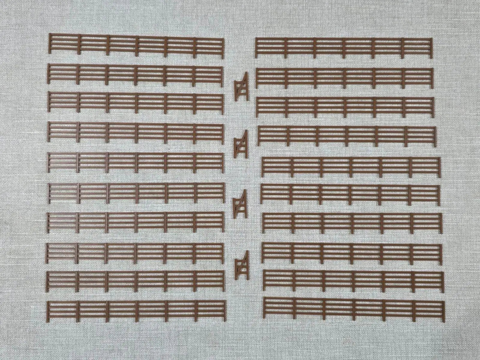 Fencing railings oo ho new 20 pack brown gauge 1:76 scale models train railway 3D Peak Print