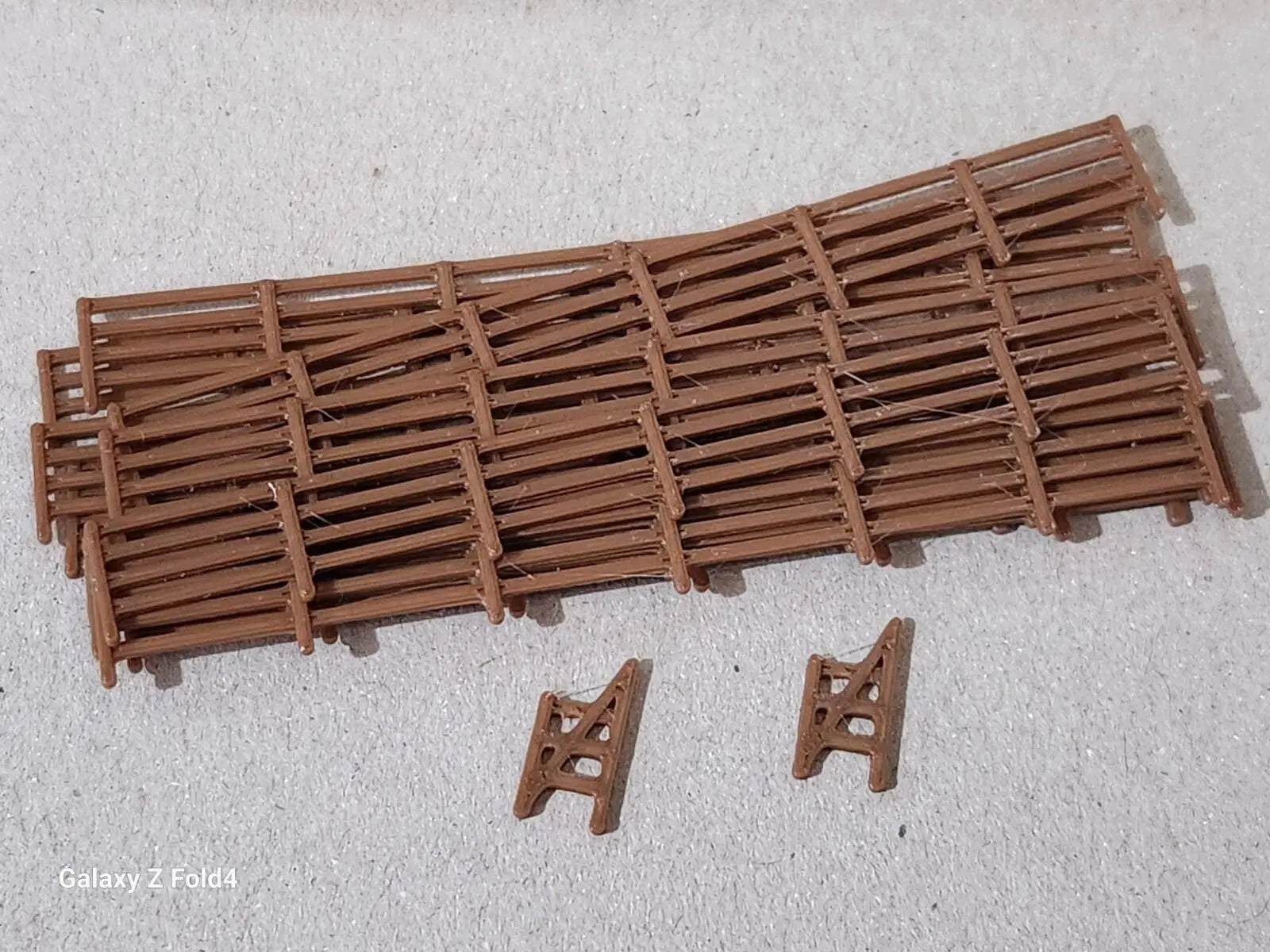 Fencing railings oo ho new 20 pack brown gauge 1:76 scale models train railway 3D Peak Print