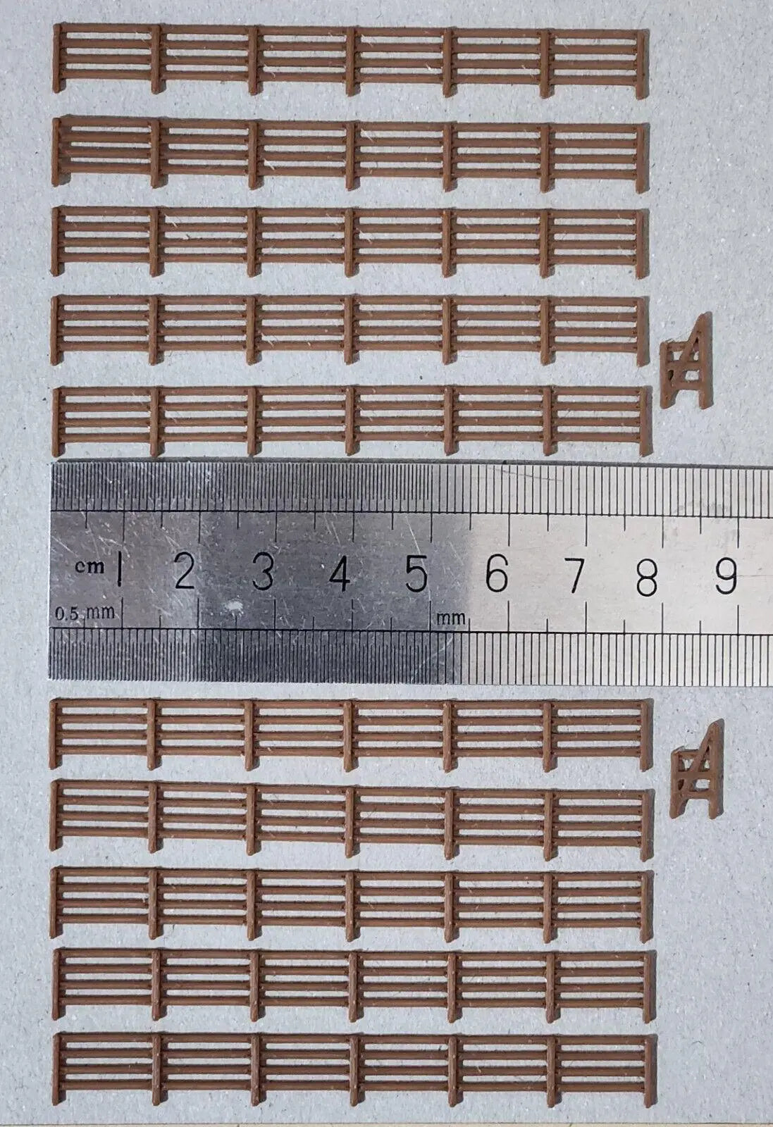 Fencing railings oo ho new 20 pack brown gauge 1:76 scale models train railway 3D Peak Print