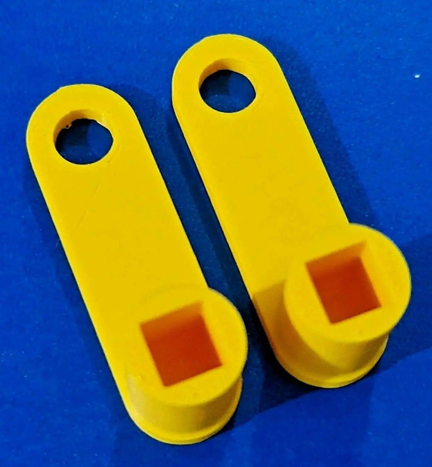 2 x Square 8x8mm Gas Electric Meter Box Utility Key Cupboard Yellow PLA Bio 3D Peak Print