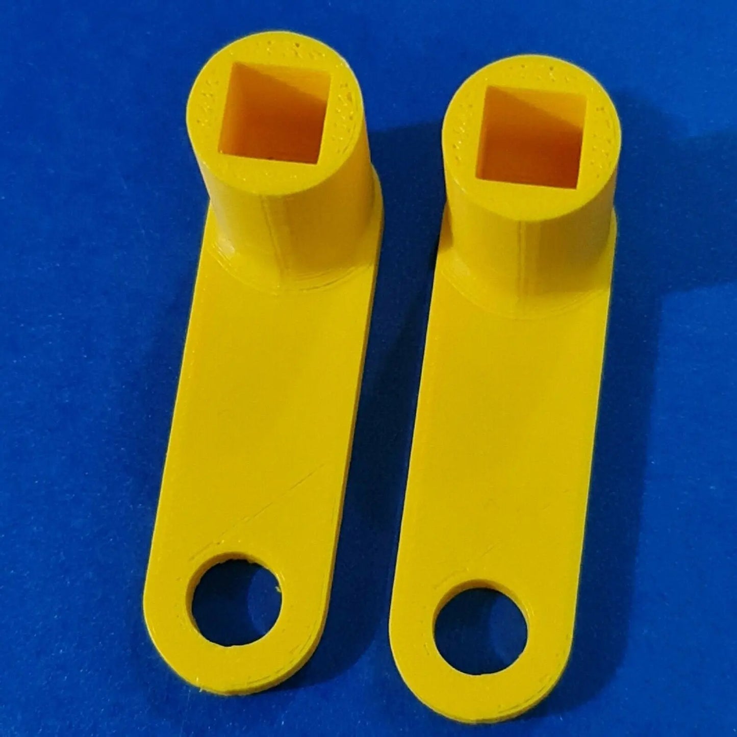 2 x Square 8x8mm Gas Electric Meter Box Utility Key Cupboard Yellow PLA Bio 3D Peak Print