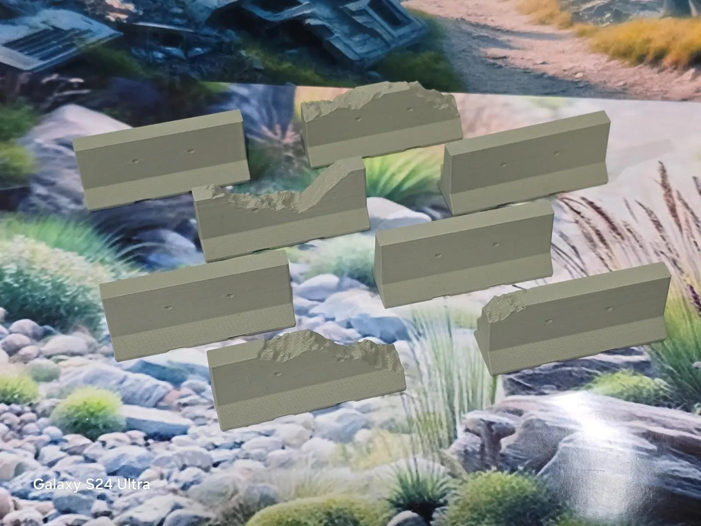 Wargaming Concrete Jersey Barriers 28mm  War Gaming Tabletop Games 3D Peak Print