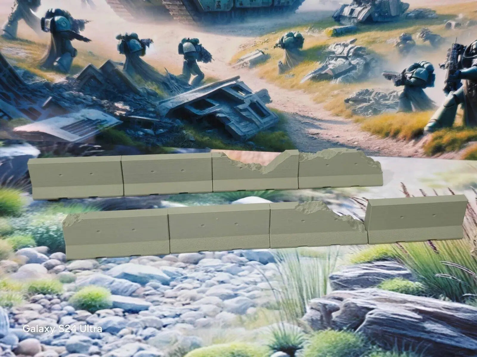Wargaming Concrete Jersey Barriers 28mm  War Gaming Tabletop Games 3D Peak Print