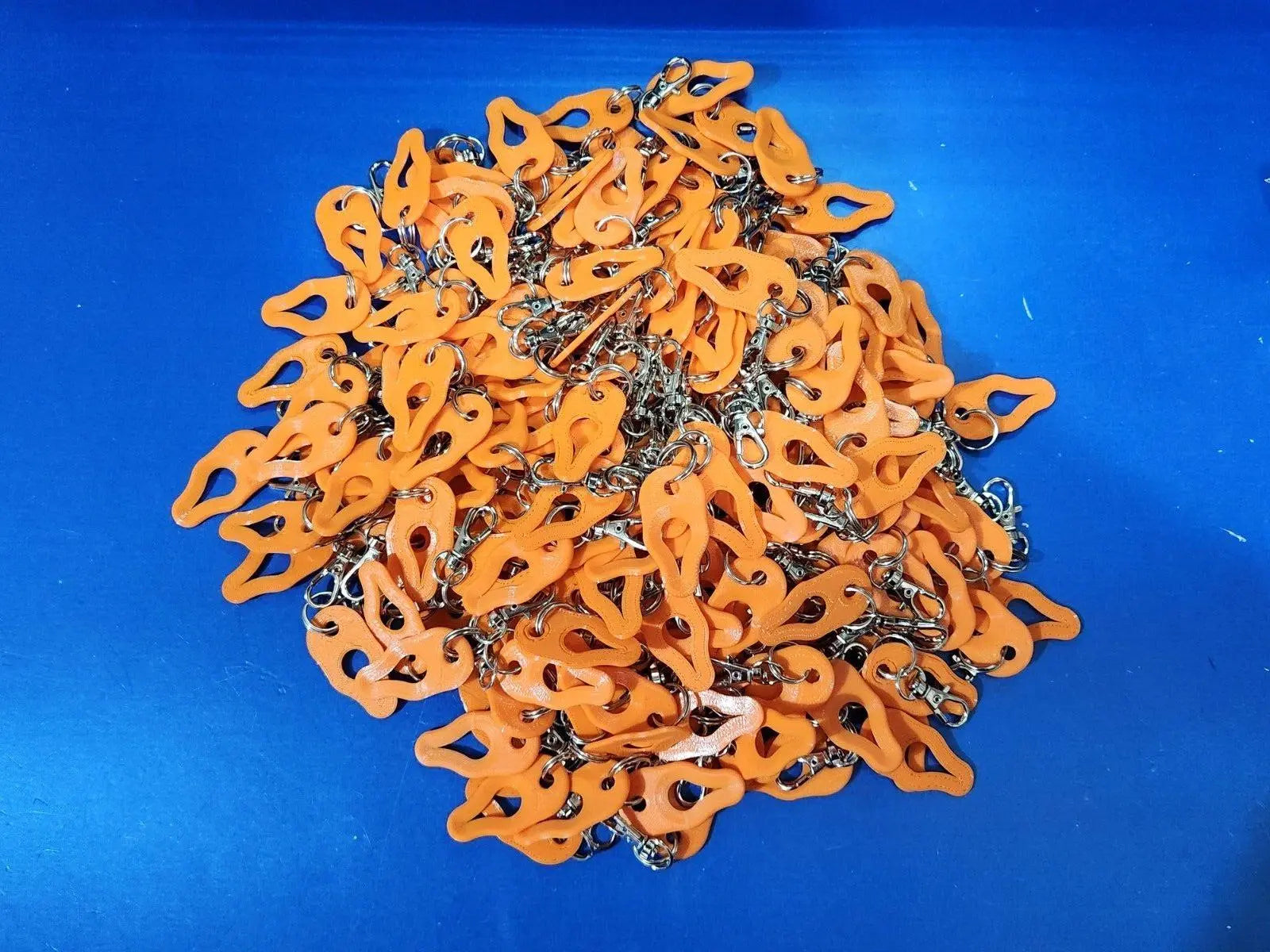 Wholesale Bulk 200 x Tick Removal Tools Orange PLA Plastic dog cat horse human with simple 15mm key ring 3D Peak Print