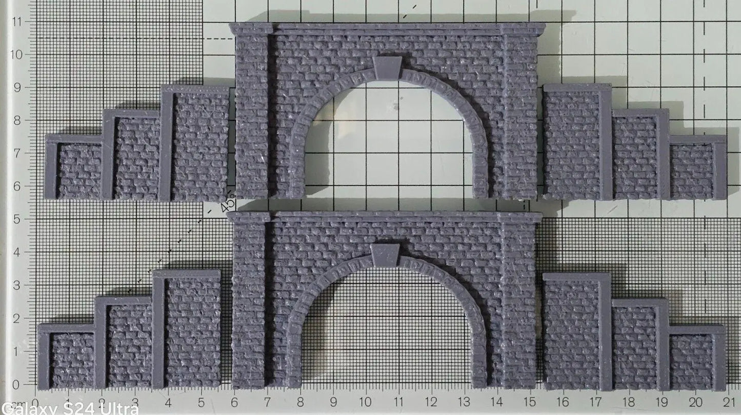 Z Gauge Tunnel Double Track Stone Portal Model Railway Train Layout 1:220 Scale 3D Peak Print