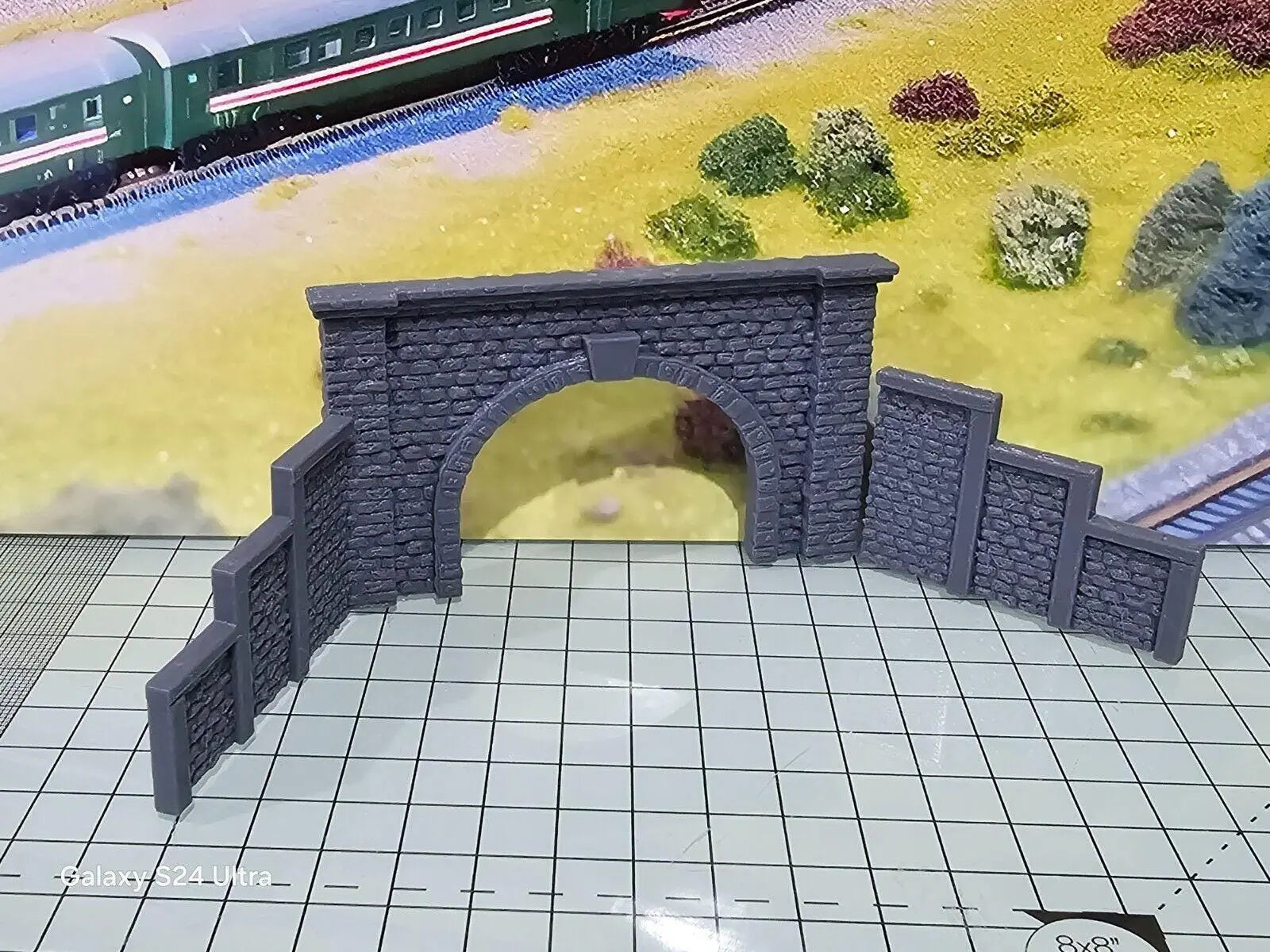 Z Gauge Tunnel Double Track Stone Portal Model Railway Train Layout 1:220 Scale 3D Peak Print