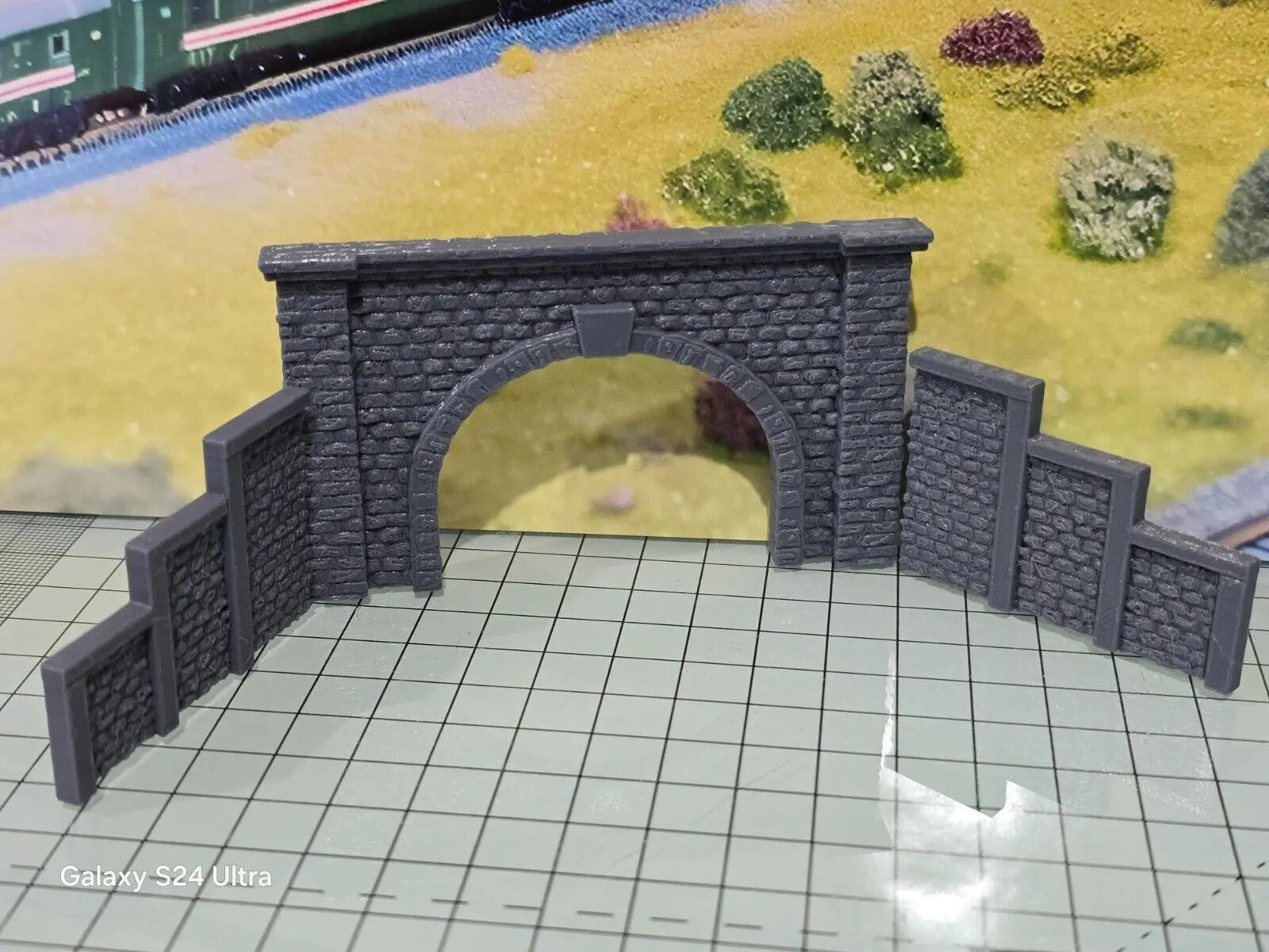 Z Gauge Tunnel Double Track Stone Portal Model Railway Train Layout 1:220 Scale 3D Peak Print