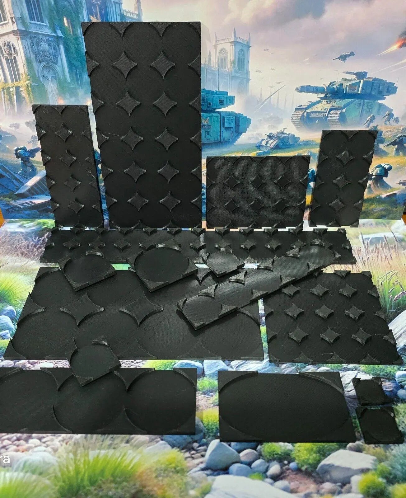 Round to square movement trays old world 25mm 32mm 40mm 50mm 60mm oval 3D Peak Print