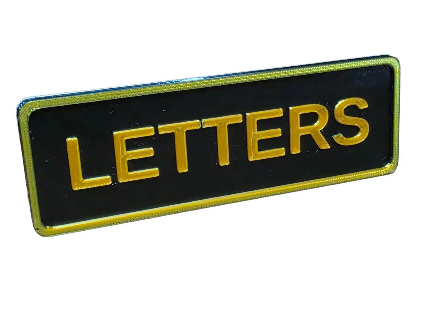 Letters sign plaque petg waterproof uv & heat resistant self adhesive postbox 3D Peak Print