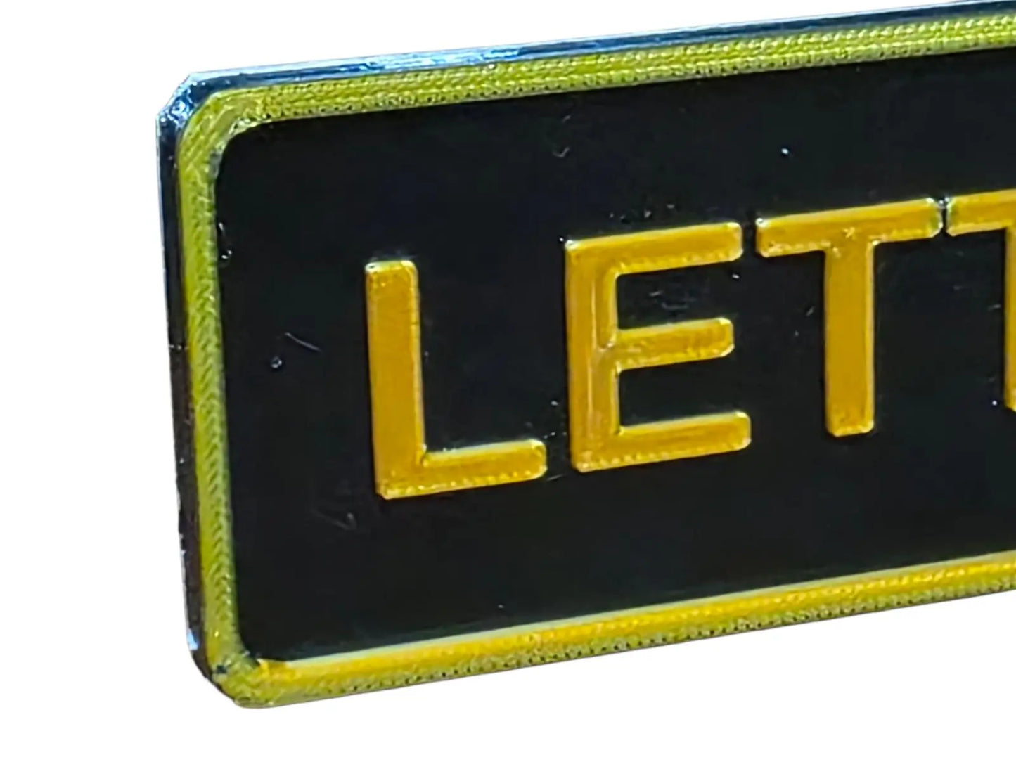 Letters sign plaque petg waterproof uv & heat resistant self adhesive postbox 3D Peak Print