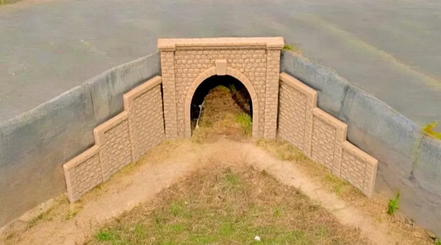 Z Gauge Tunnel Single Track Stone Portal Model Railway Train Layout 1:220 Scale 3D Peak Print