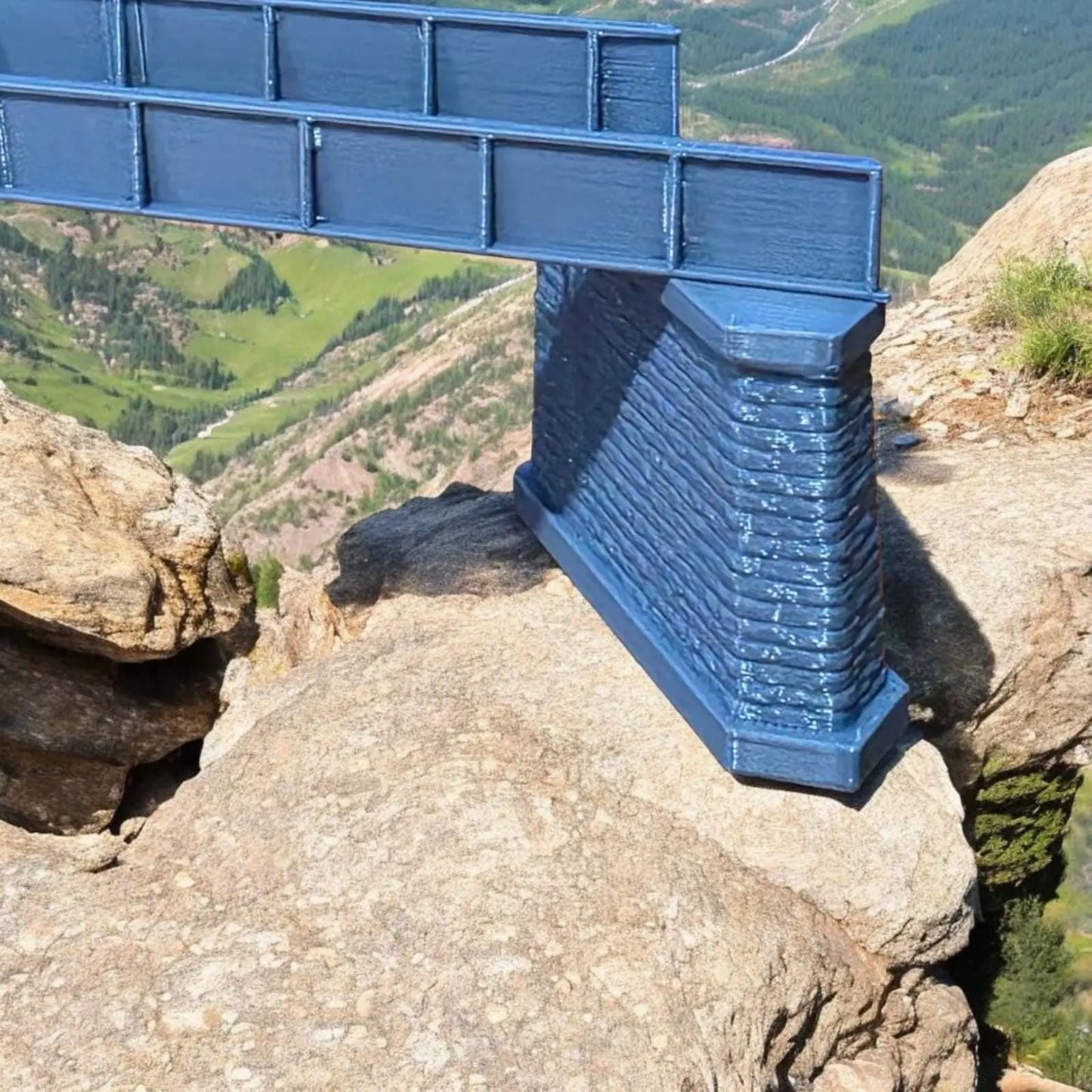 Z Gauge Left 45 deg single Track Iron Girder Bridge Model Railway 1:220 Scale 3D Peak Print