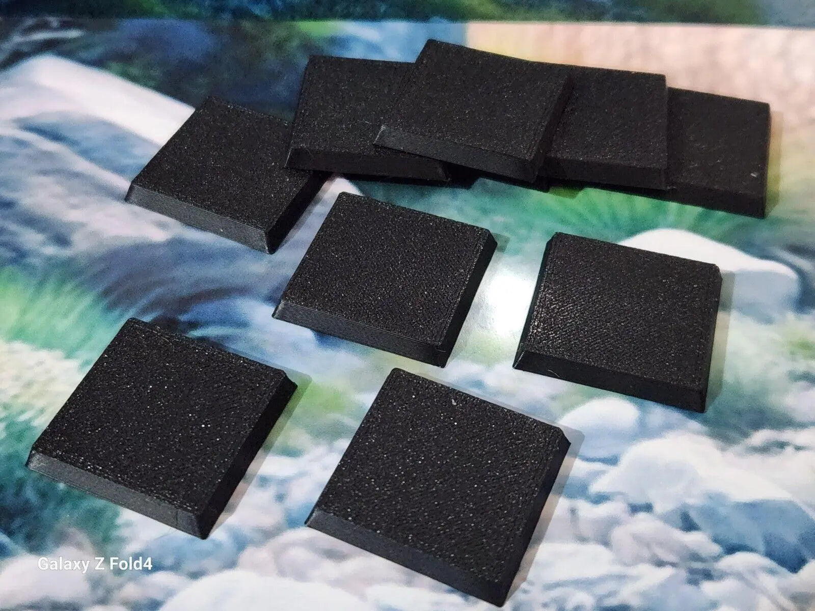 Wargaming bases 40mm square durable plastic for war gaming tabletop games 3D Peak Print