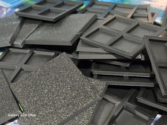 Wargaming Bases 50mm Square Durable Plastic for War Gaming Tabletop Games 3D Peak Print