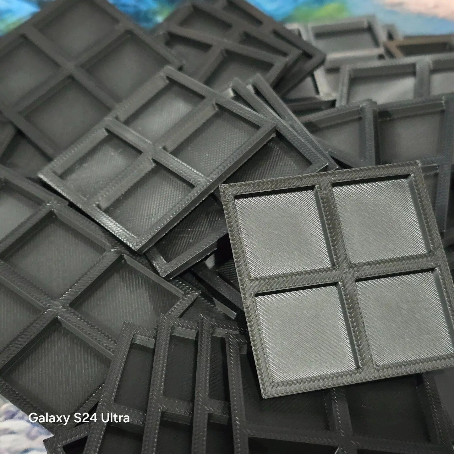 Wargaming Bases 50mm Square Durable Plastic for War Gaming Tabletop Games 3D Peak Print