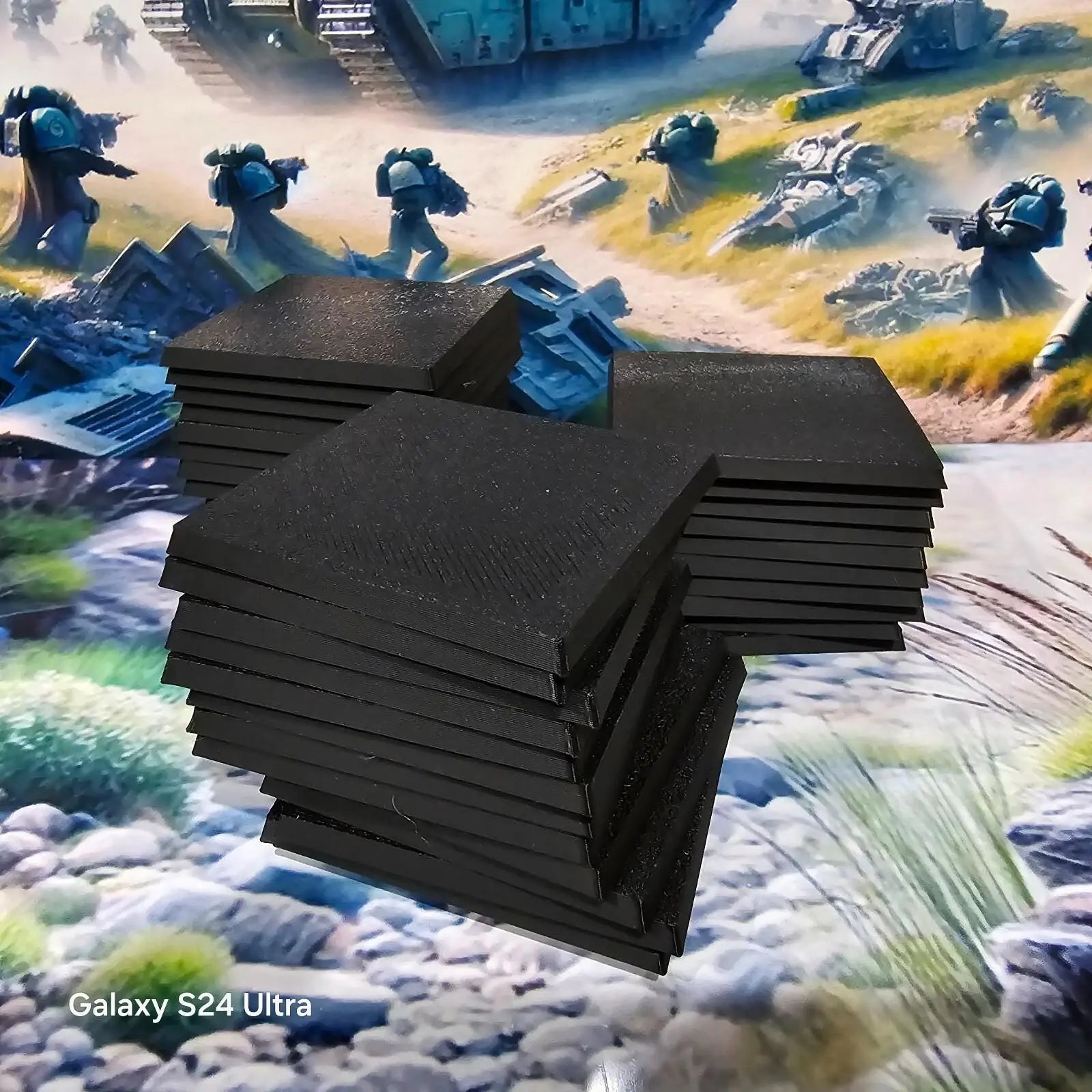 Wargaming Bases 50mm Square Durable Plastic for War Gaming Tabletop Games 3D Peak Print