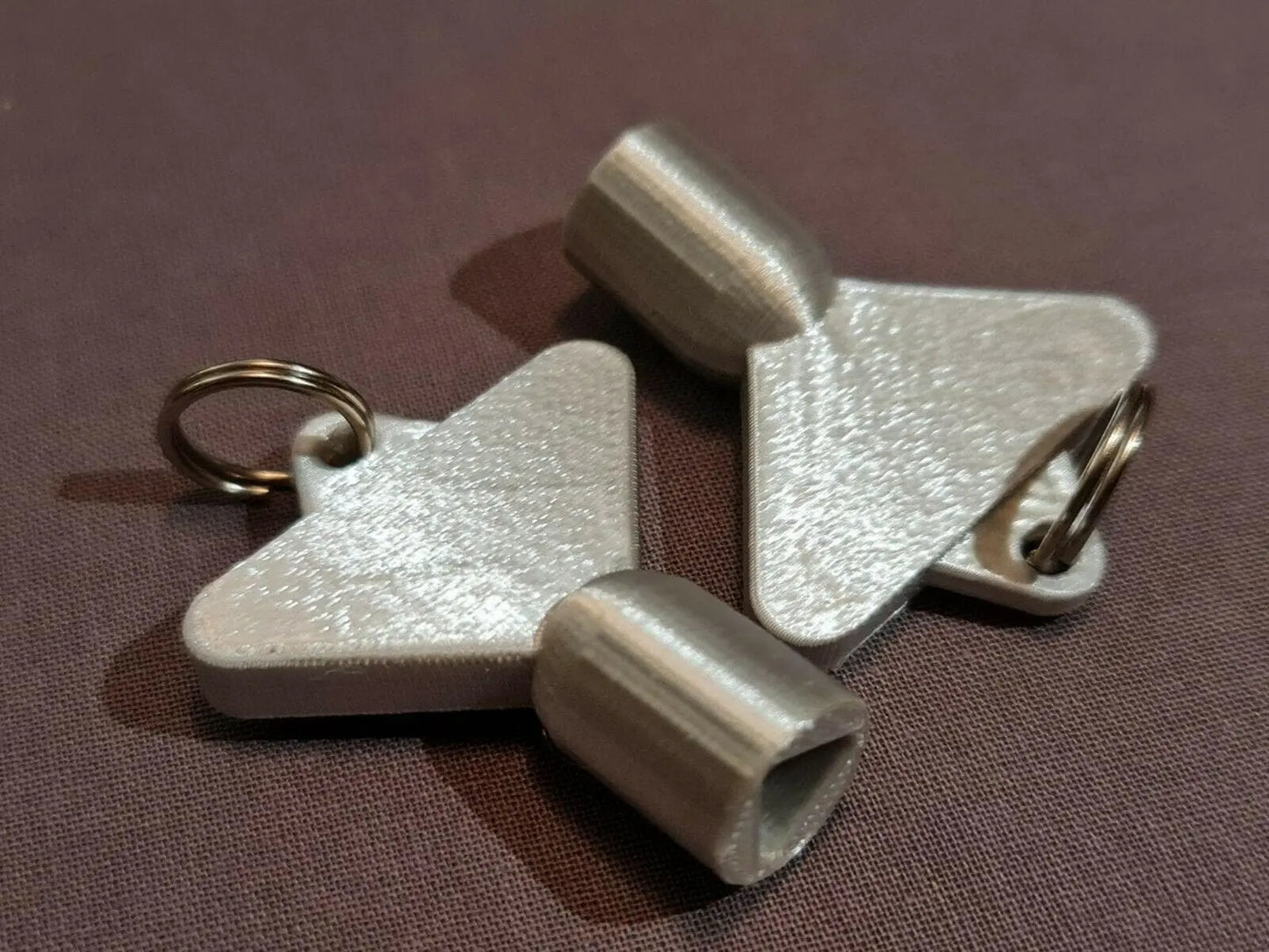 2 x Gas Electric Meter Box Utility Key Cupboard Silk Silver PLA Plastic 3D Peak Print