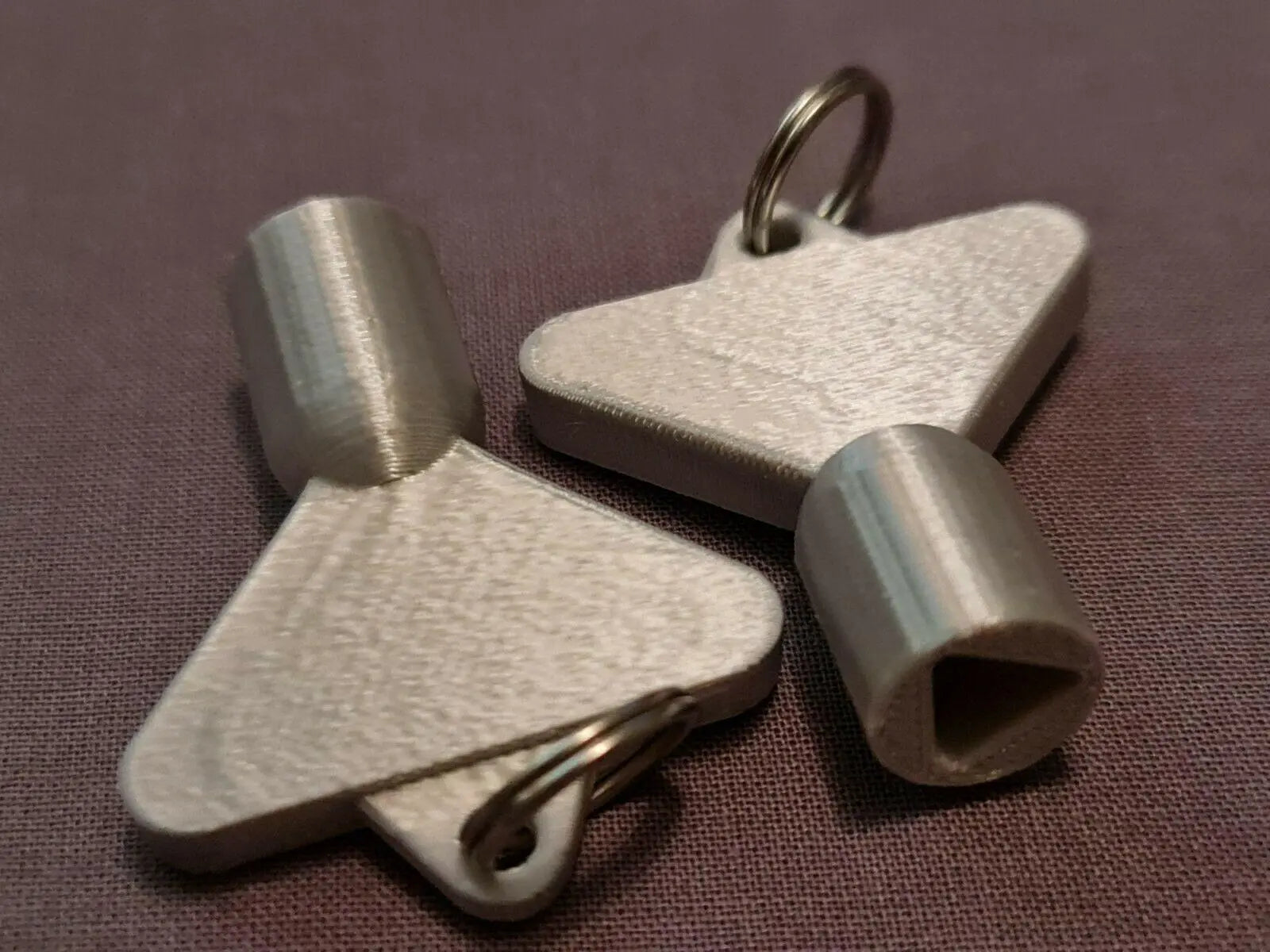 2 x Gas Electric Meter Box Utility Key Cupboard Silk Silver PLA Plastic 3D Peak Print