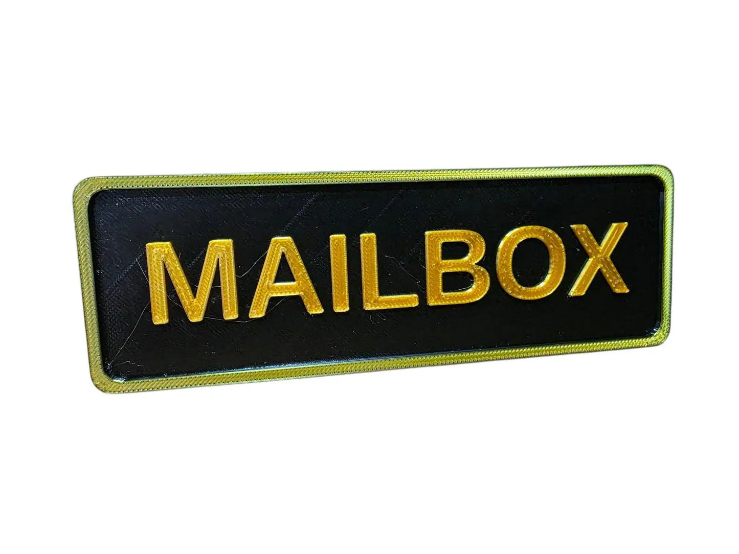 Mailbox sign plaque petg waterproof uv & heat resistant self adhesive postbox 3D Peak Print