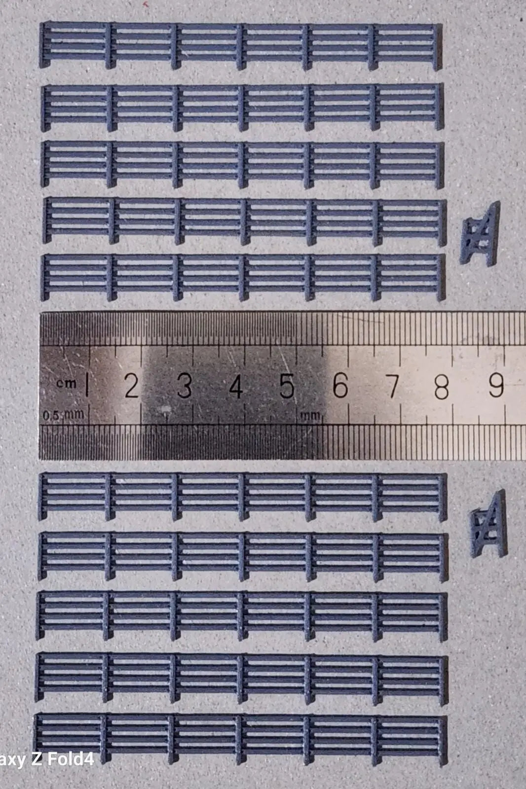 Fencing Railings N Gauge New 10 Pack Grey 1:148 Scale Models Train Railway 3D Peak Print