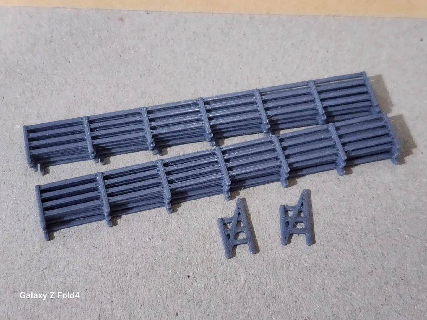 Fencing Railings N Gauge New 10 Pack Grey 1:148 Scale Models Train Railway 3D Peak Print